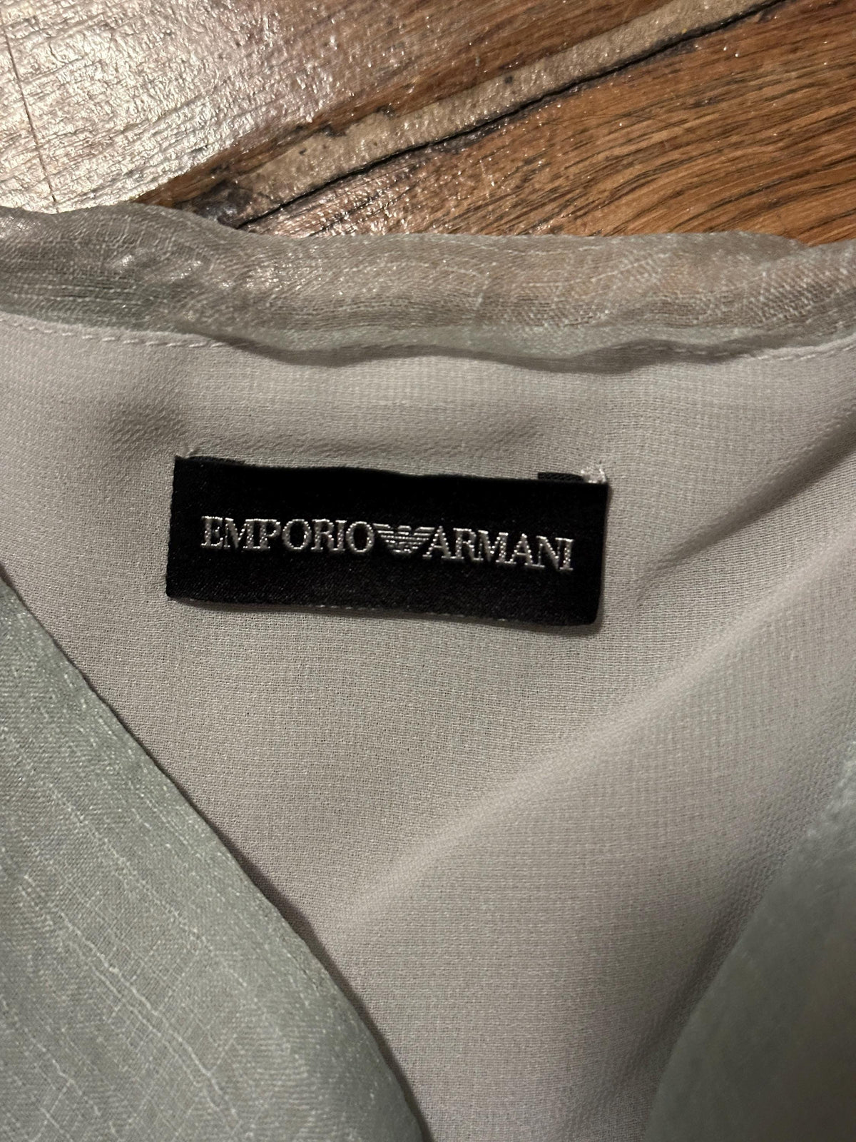 Vintage Emporio Armani Layered Silk Camisole Top in Mint Green