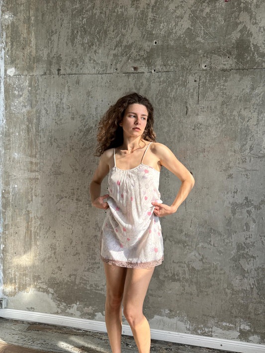 Vintage Calvin Klein 100% Silk Tulip Slip Dress