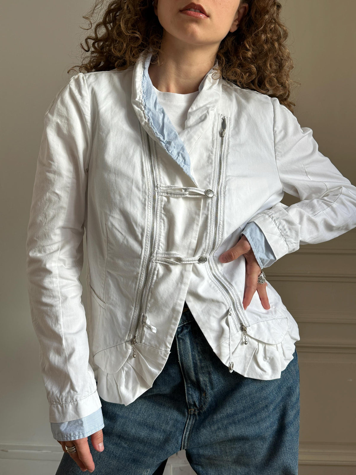 Vintage Marithé et François Girbaud White Jacket