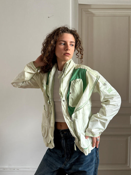 Vintage Marithé et François Girbaud Cargo Jacket Mint Green