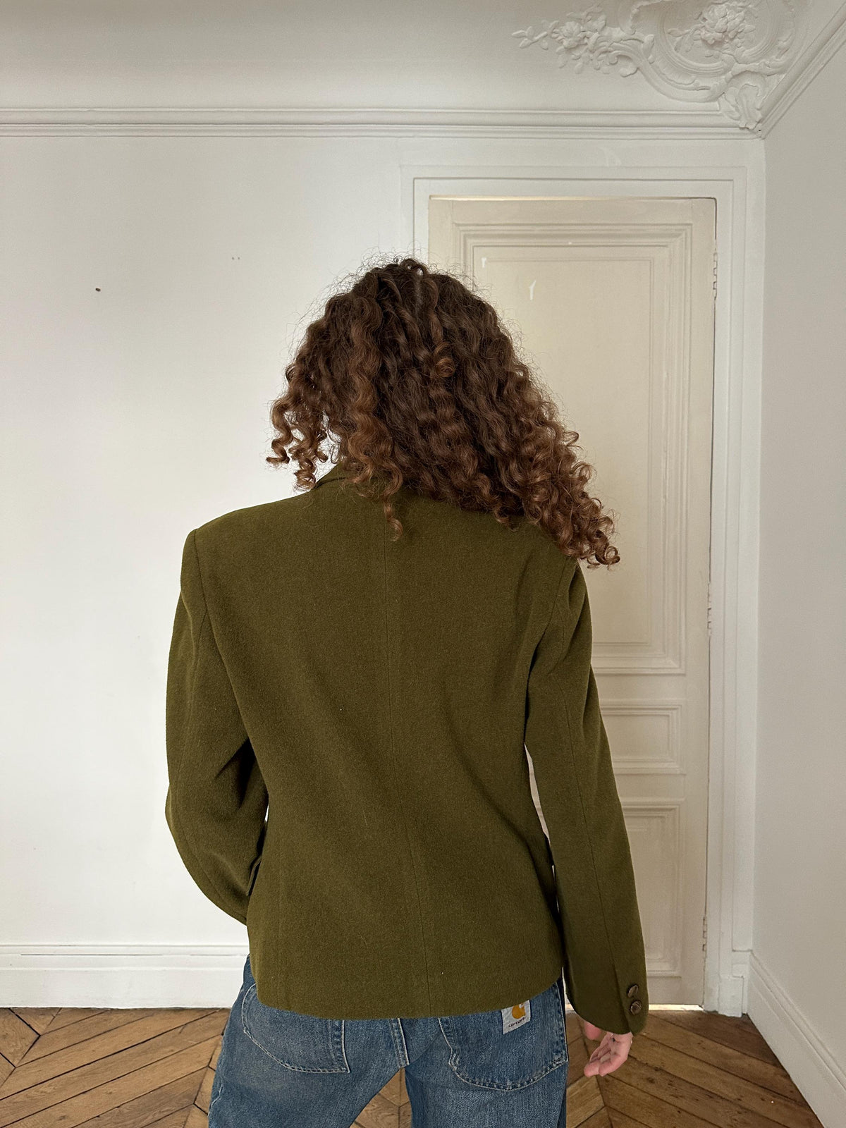 Vintage Les Copains Olive Green Wool Blazer
