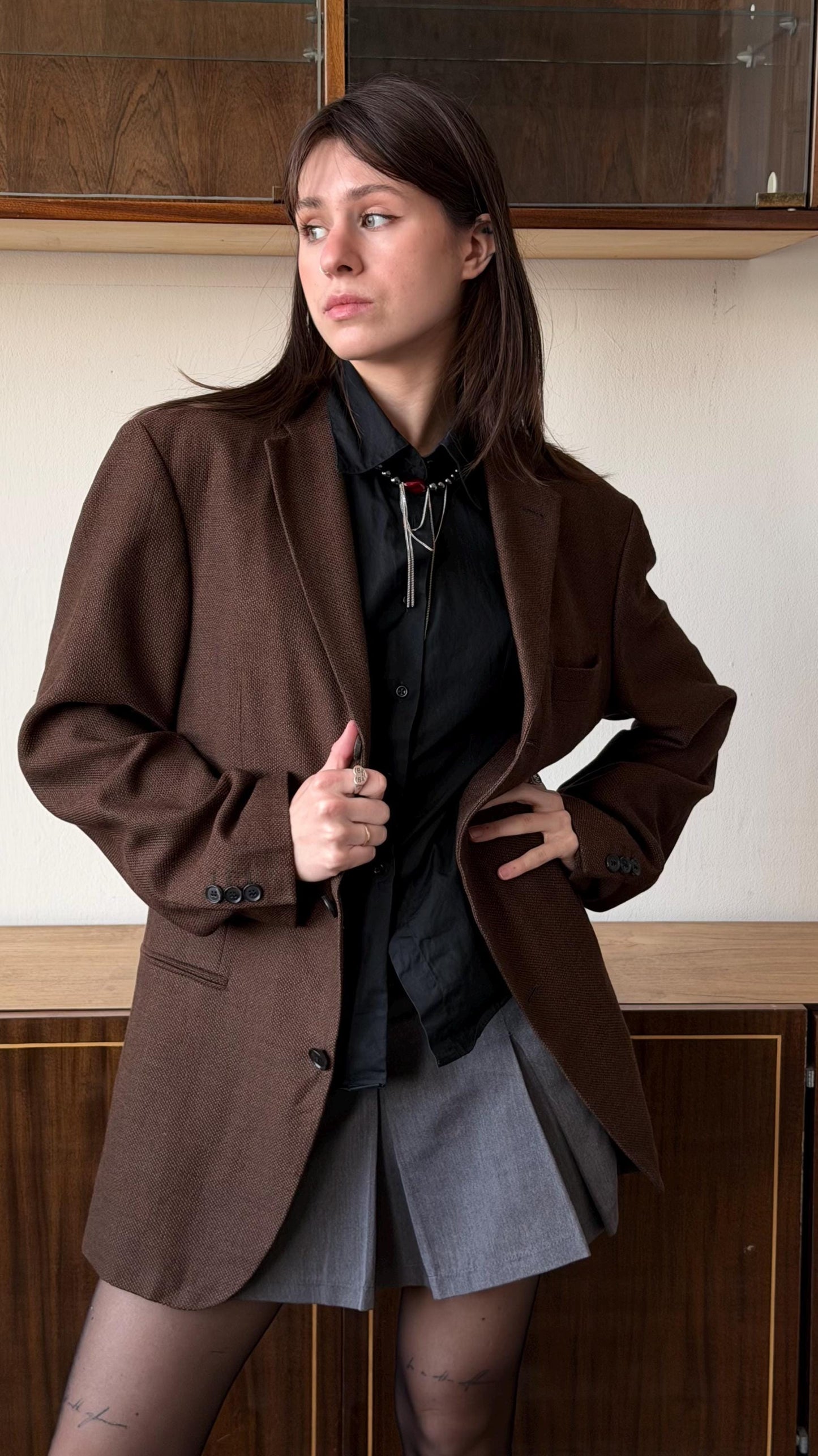 Vintage Hugo Boss Brown Wool Blazer