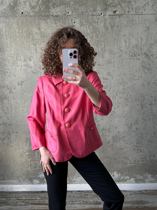 Vintage oversized jacket in pink