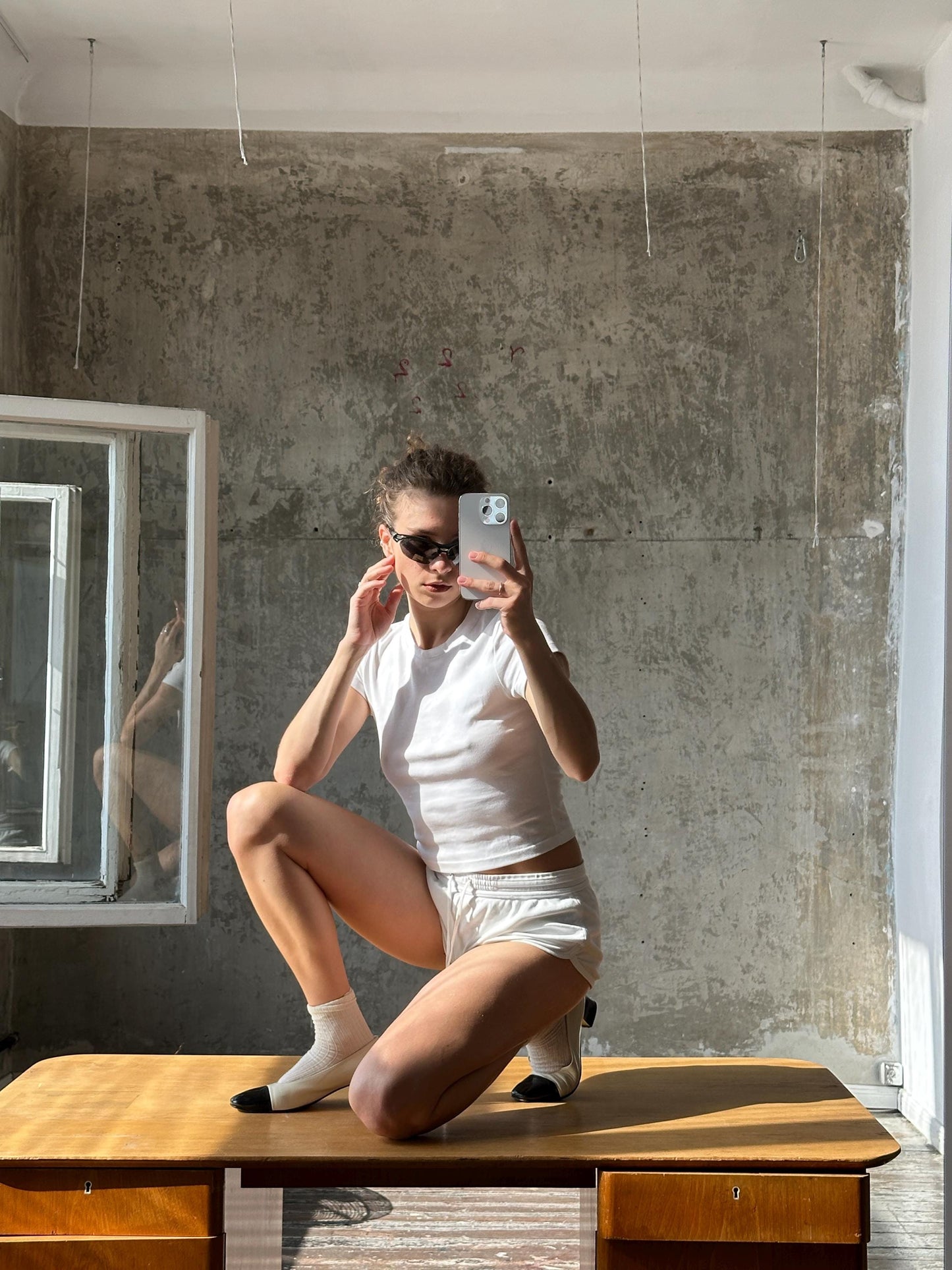Vintage D&G Dolce Gabbana White Mini Sporty Shorts