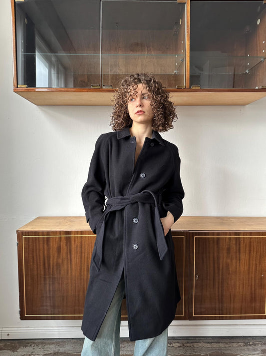 Burberrys' wool and cashmere coat in blue