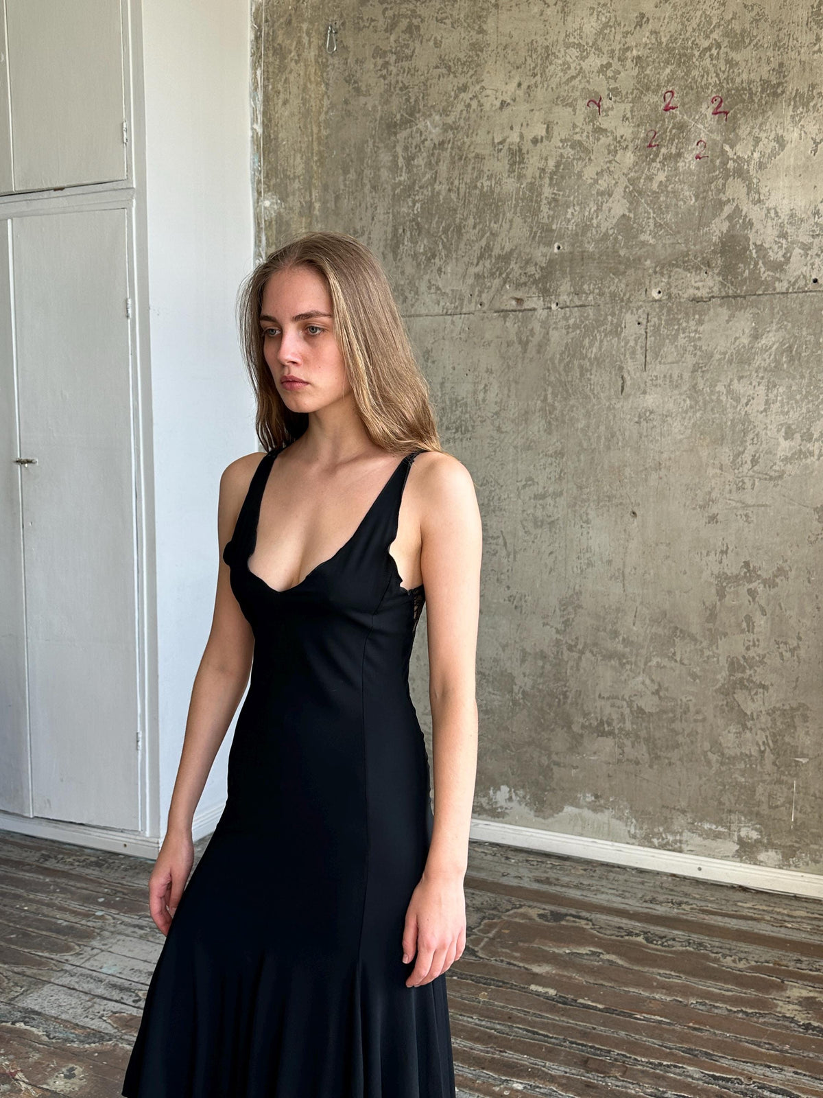 Vintage Armani Collezioni Black Lace Dress