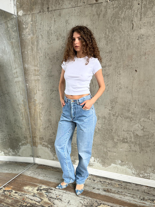 Vintage 90s Light Wash Straight Leg Jeans