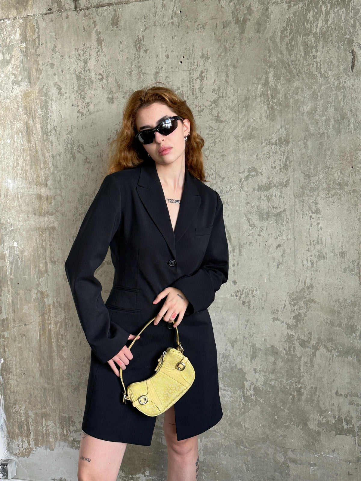 Vintage Black Fitted Blazer | Longline Hourglass Jacket