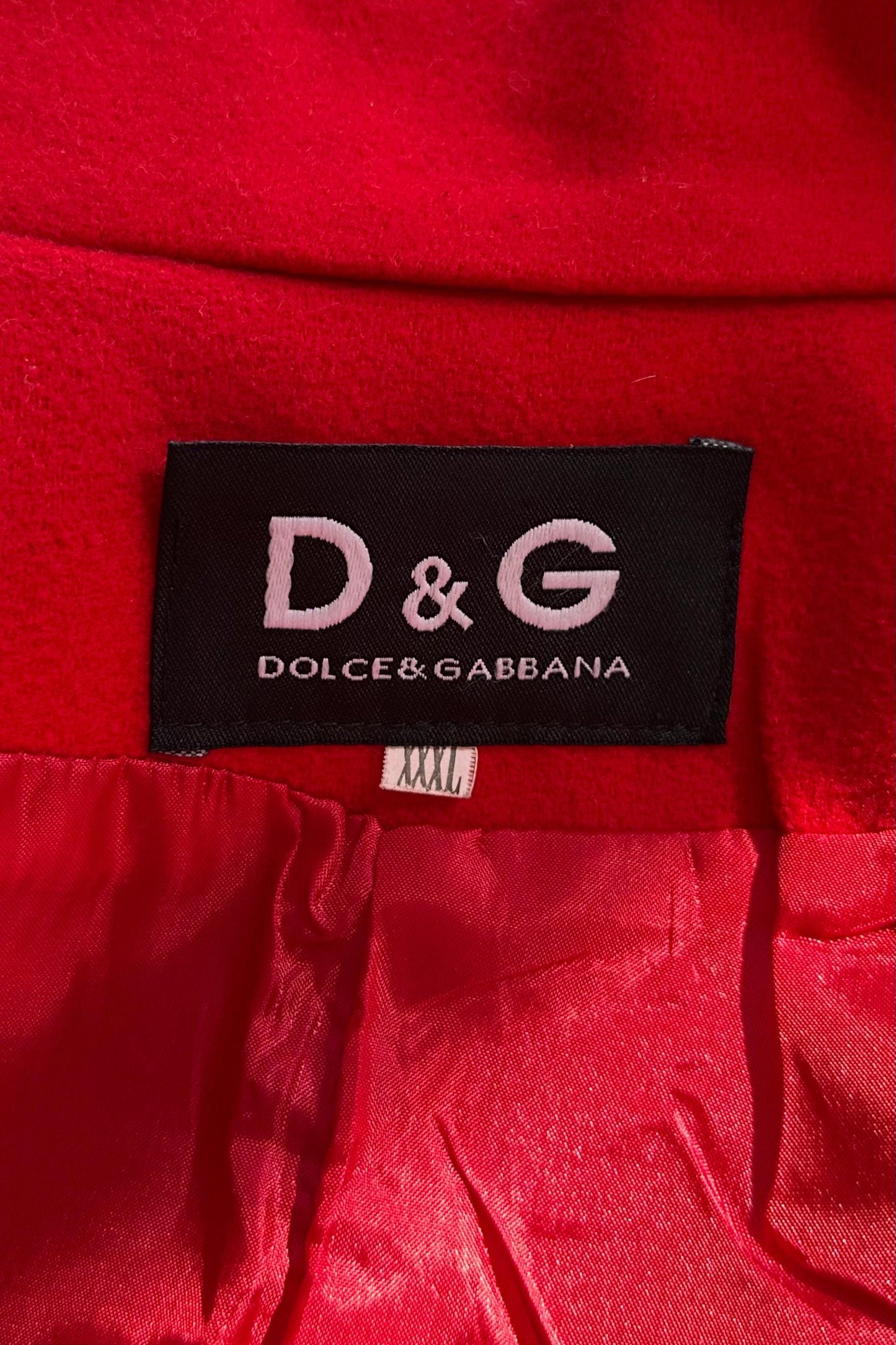 Vintage D&G cashmere cardigan in red, zip up sweater