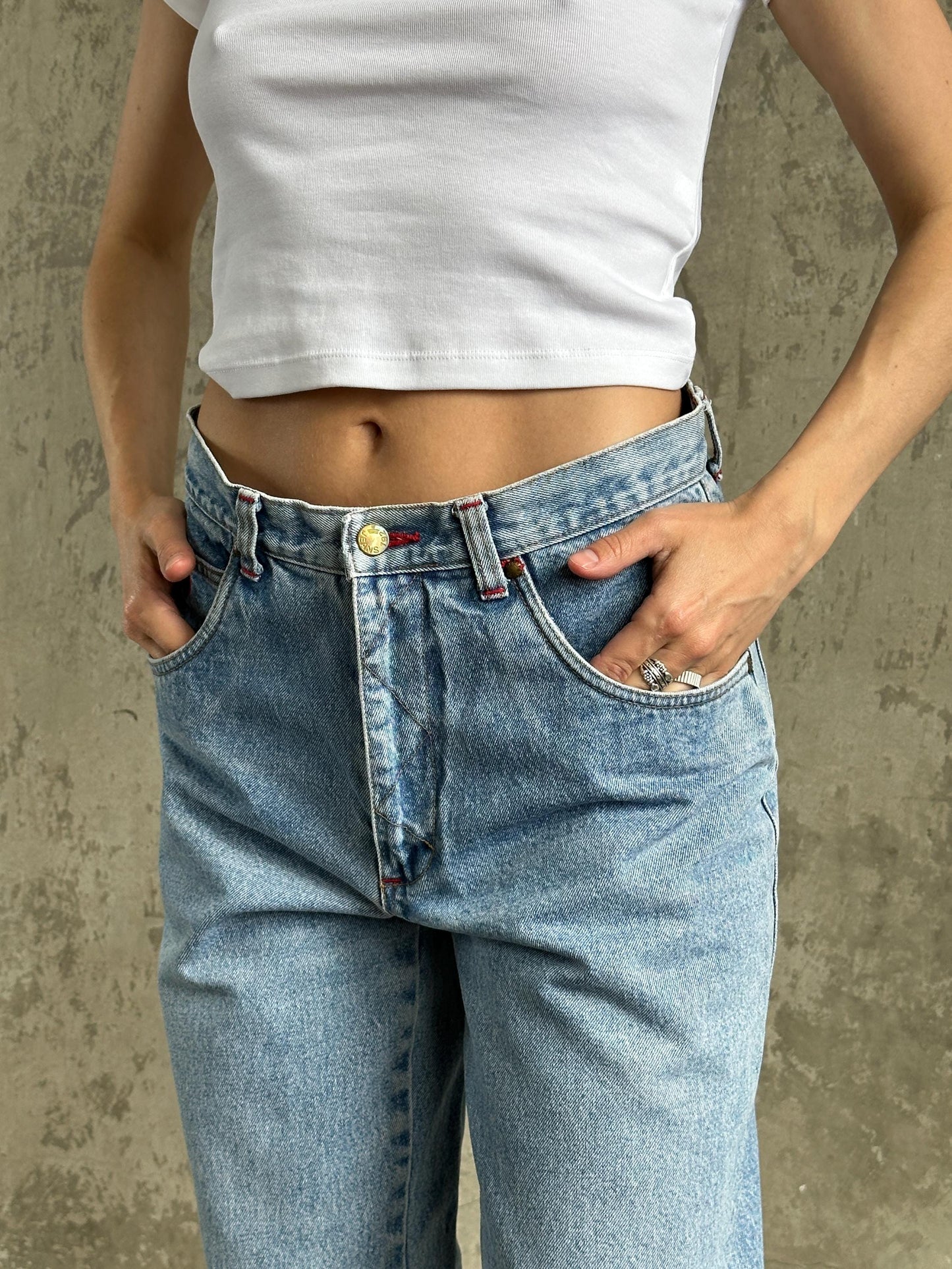 Vintage 90s Light Wash Straight Leg Jeans