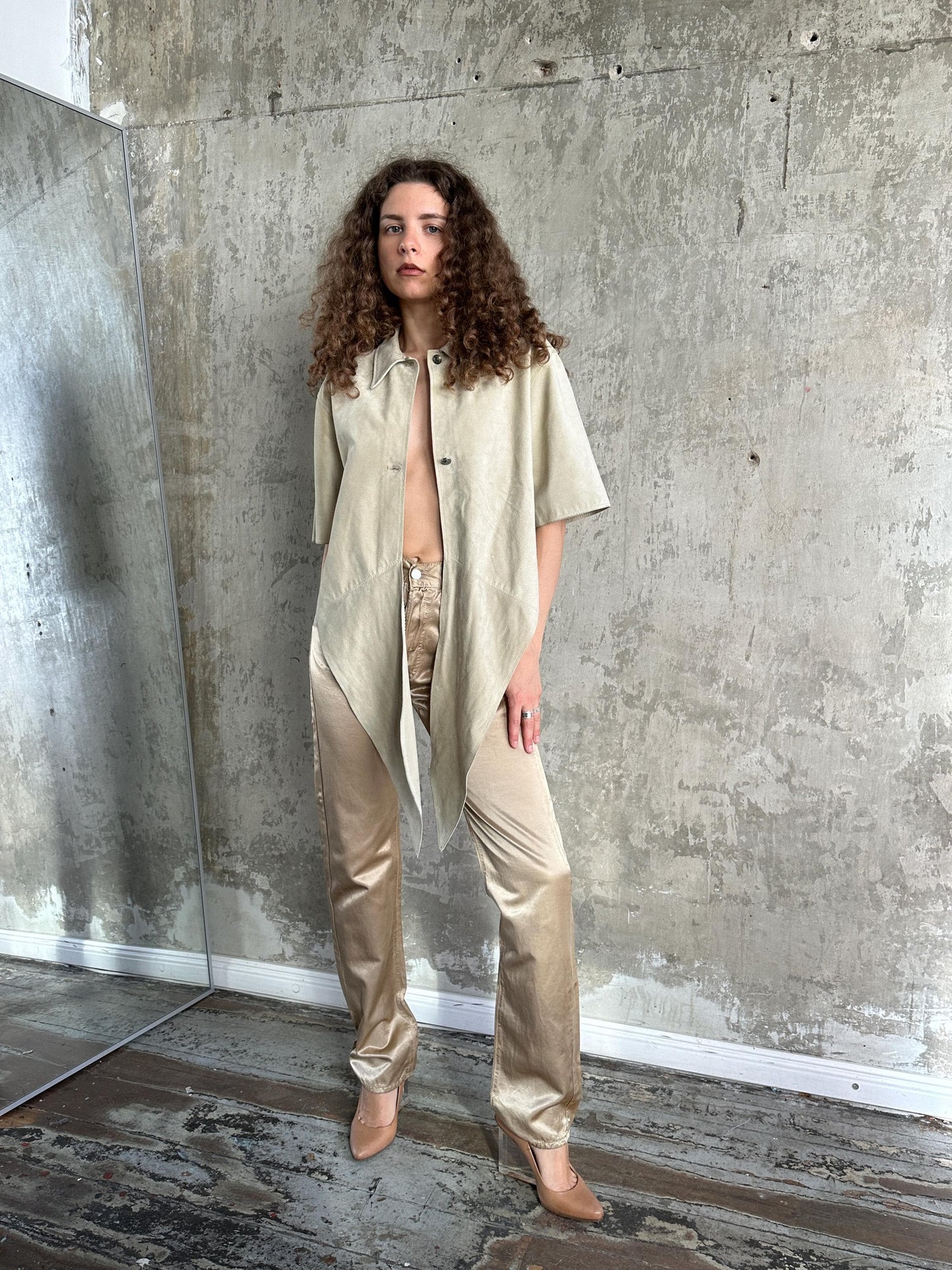 Vintage Diesel Straight Leg Gold Trousers I Waist 28