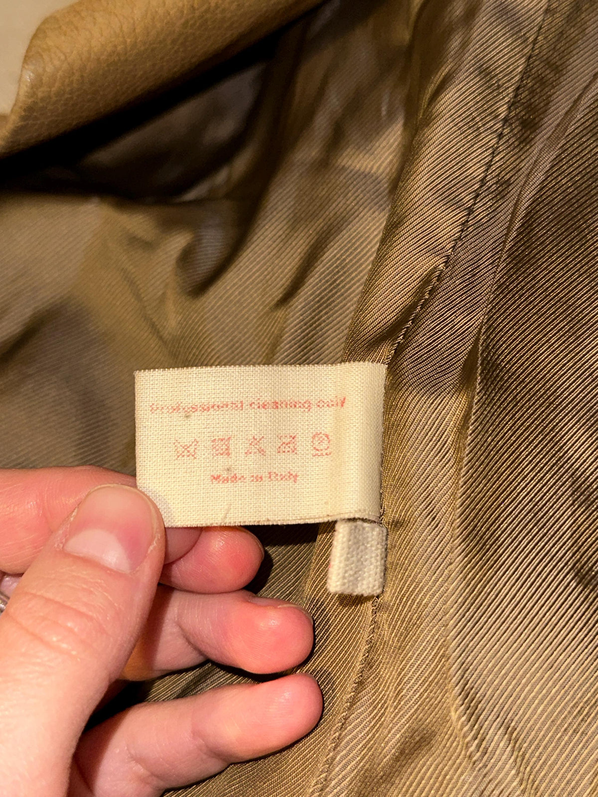 Vintage Marni Cropped Leather Jacket in Beige