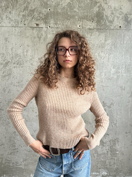 Vintage Levi's knitted alpaca sweater in brown