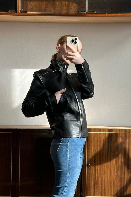 90&#39;s Vintage slim fit jacket in black