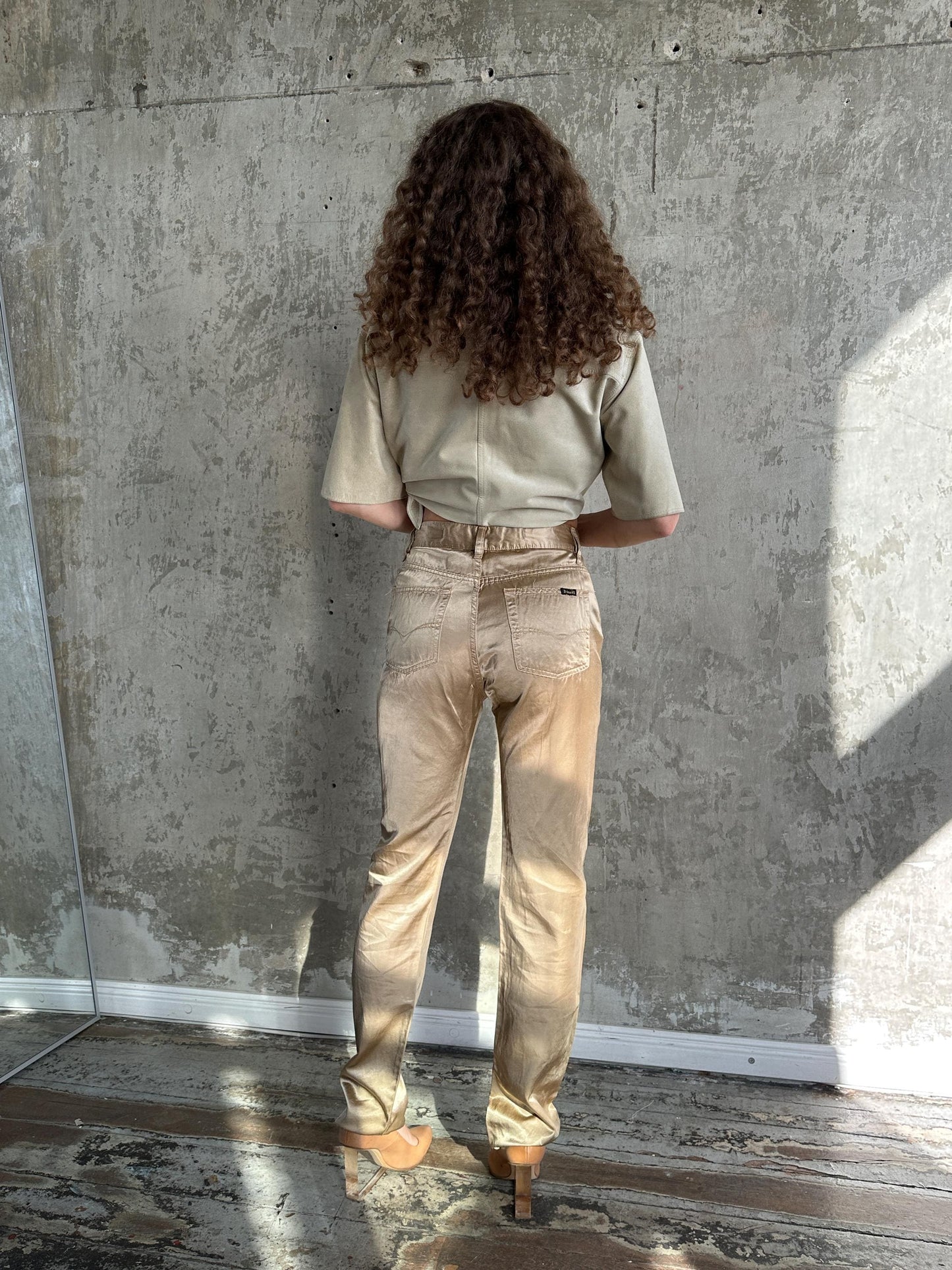 Vintage Diesel Straight Leg Gold Trousers I Waist 28