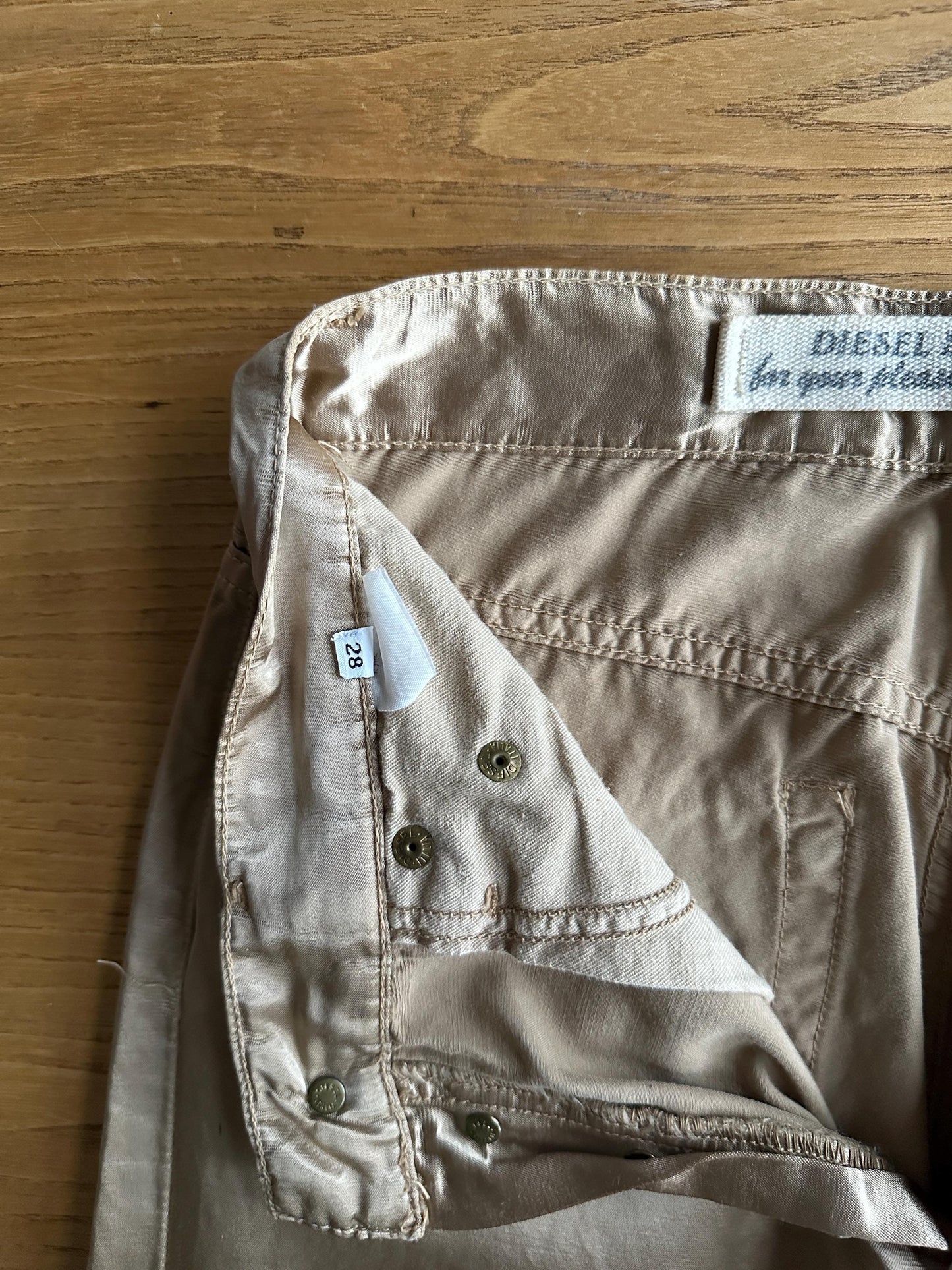 Vintage Diesel Straight Leg Gold Trousers I Waist 28