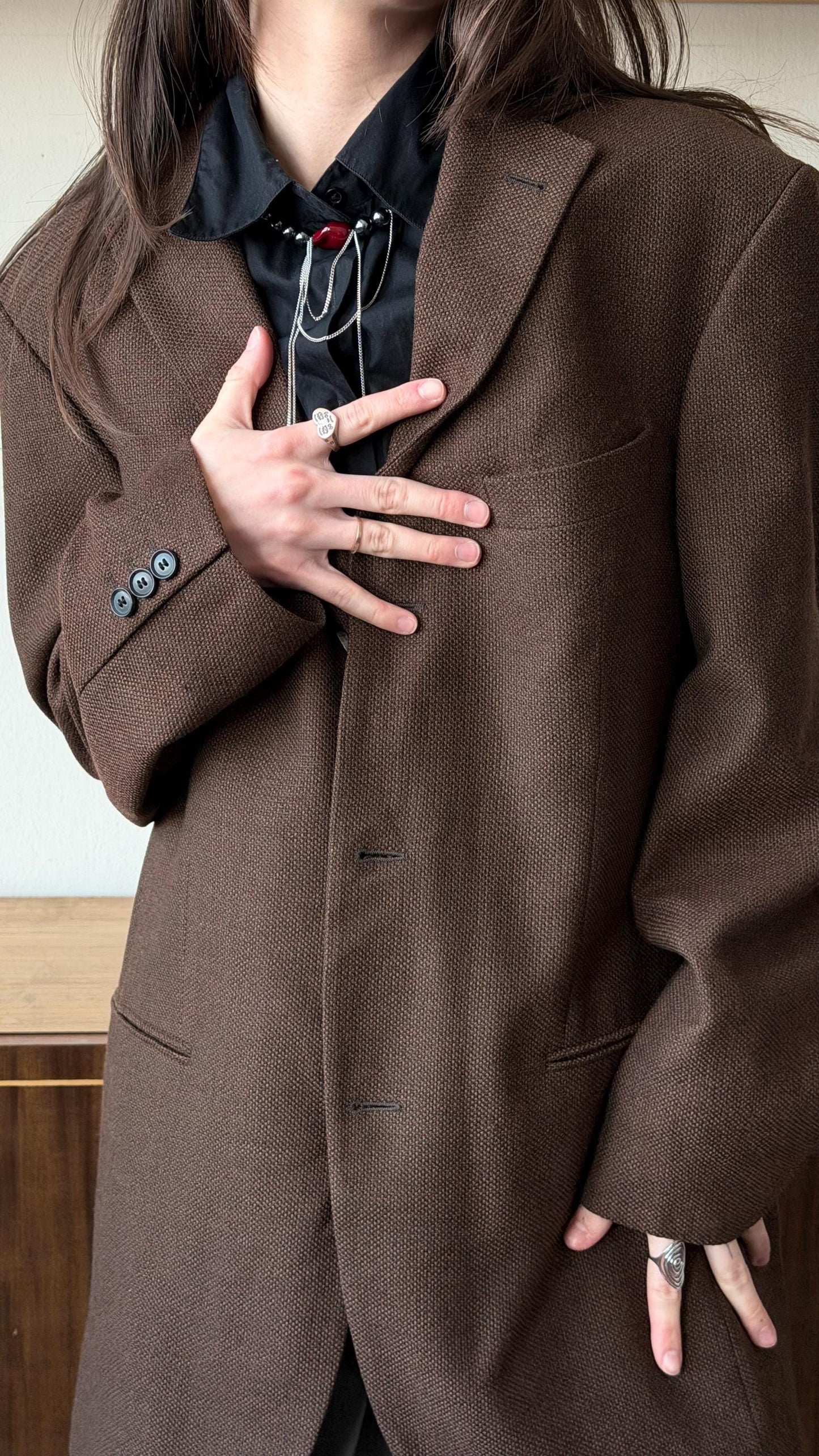 Vintage Hugo Boss Brown Wool Blazer
