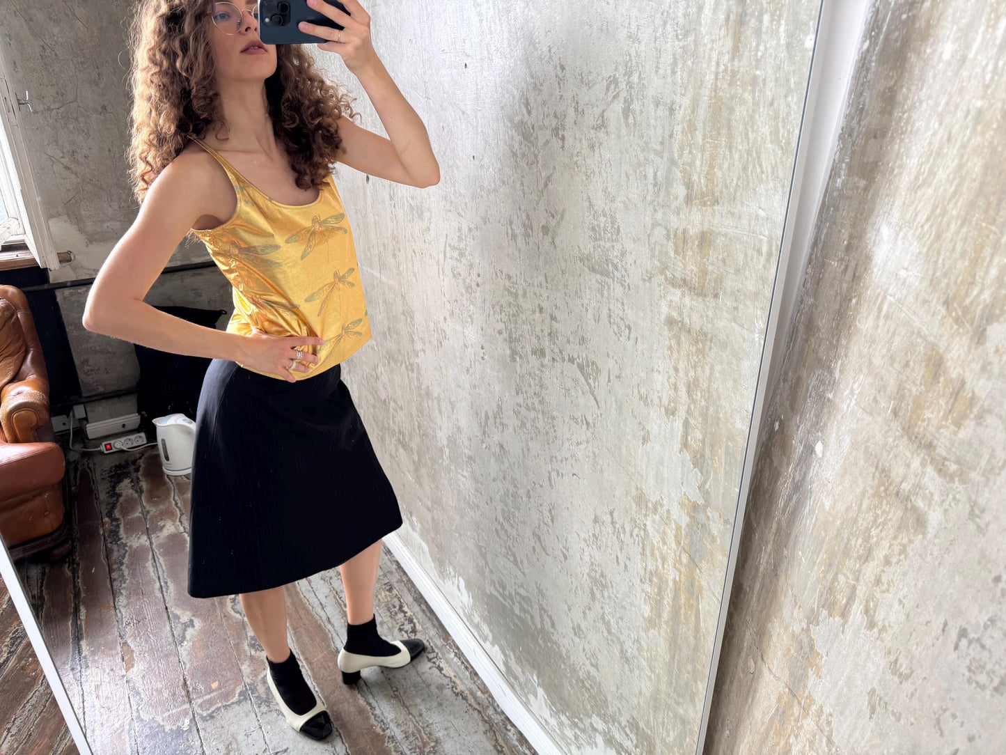 Vintage Just Cavalli Gold Metallic Tank Top, Y2K Italian Designer Clubwear Camisole