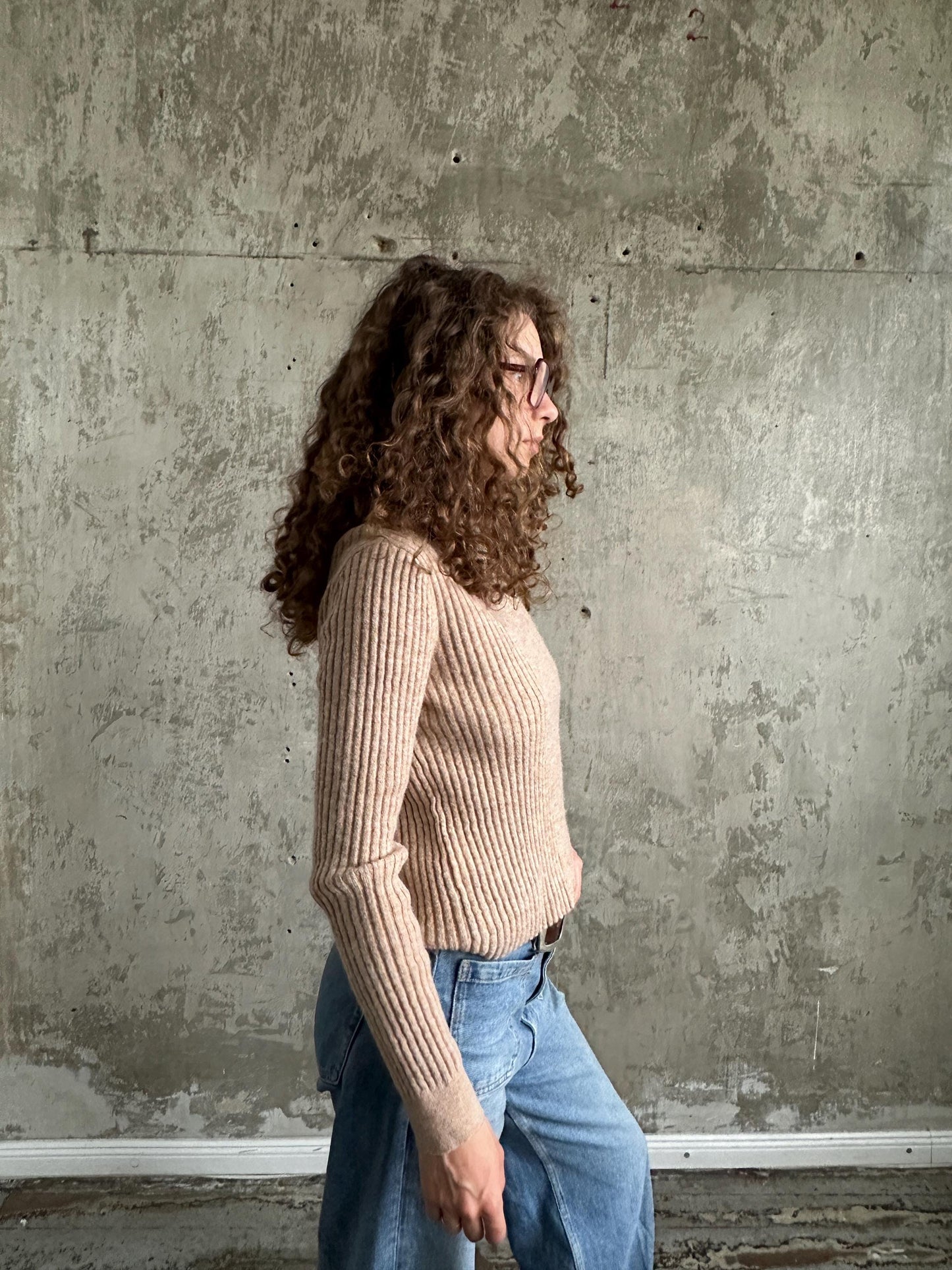 Vintage Levi's knitted alpaca sweater in brown