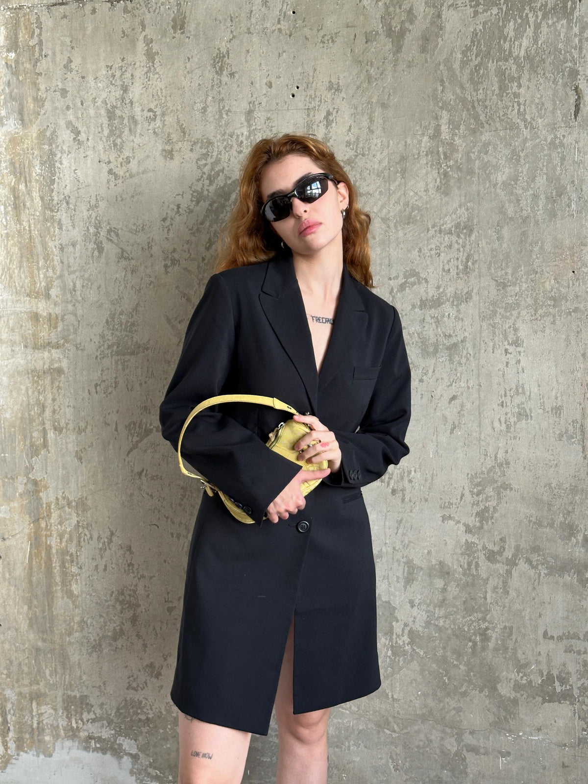 Vintage Black Fitted Blazer | Longline Hourglass Jacket