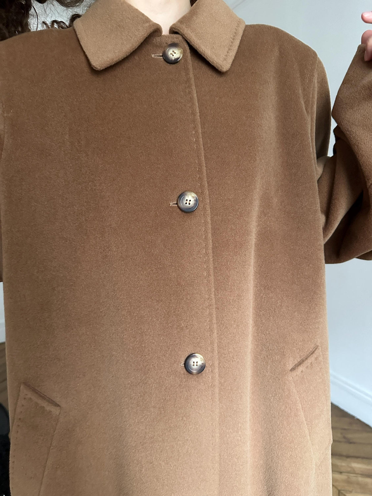 Vintage Piacenza Camel Long Baggy Coat | Italian 100% Wool Minimalist Coat
