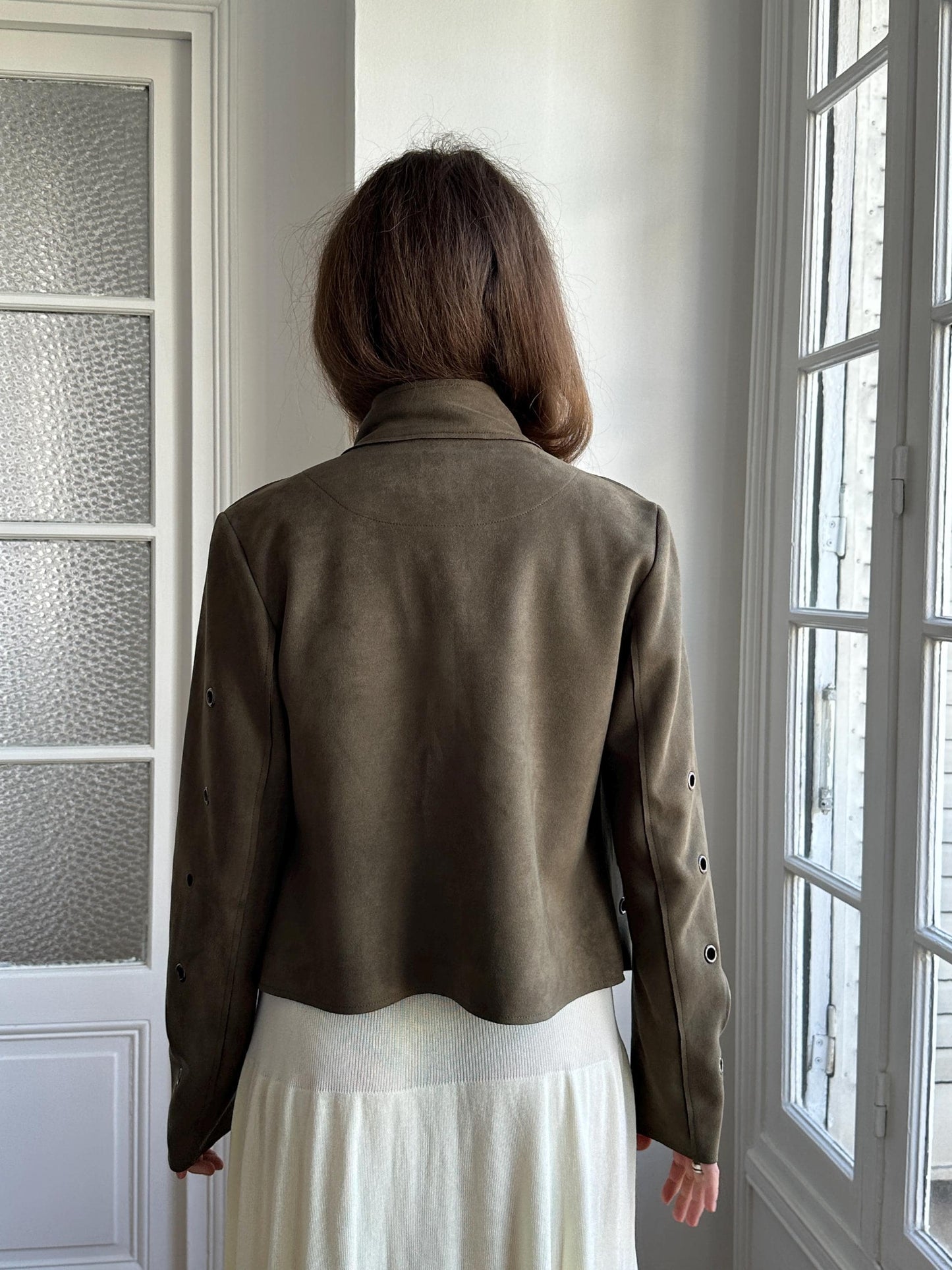 Vintage Y2K Eyelet Jacket in Green