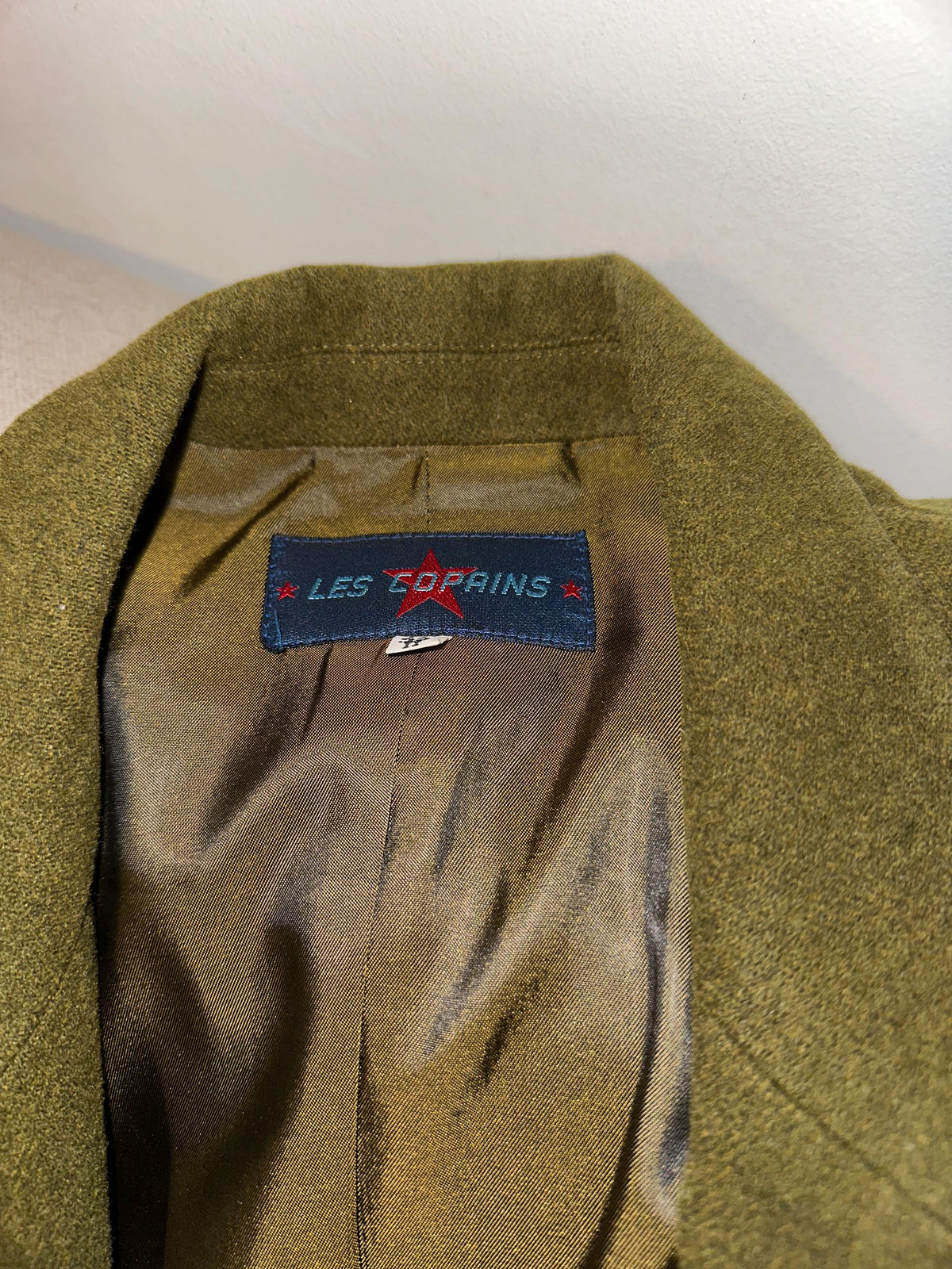 Vintage Les Copains Olive Green Wool Blazer