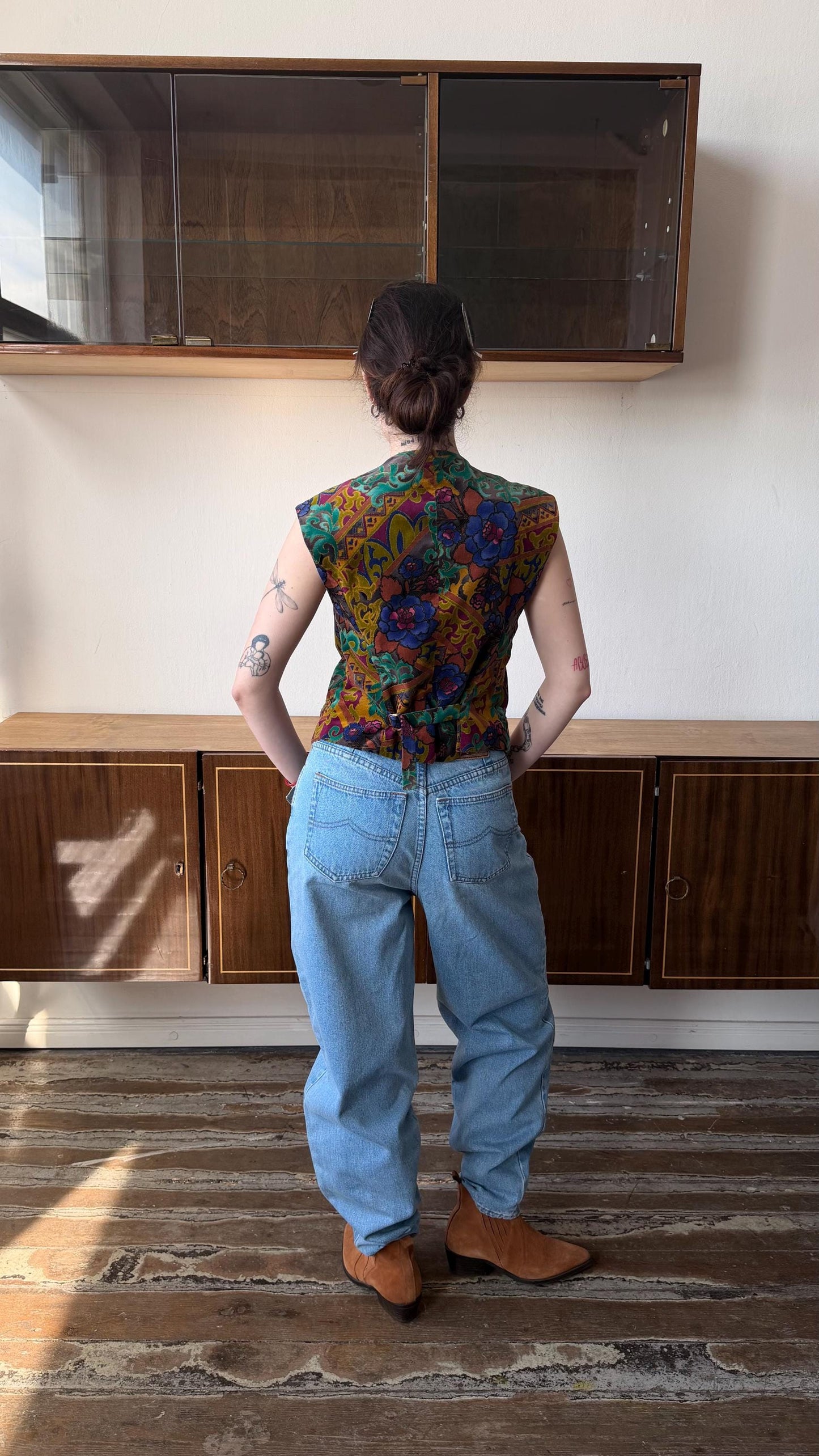 Vintage Light Wash Mom Jeans, 90s High Waist Cotton Denim Pants