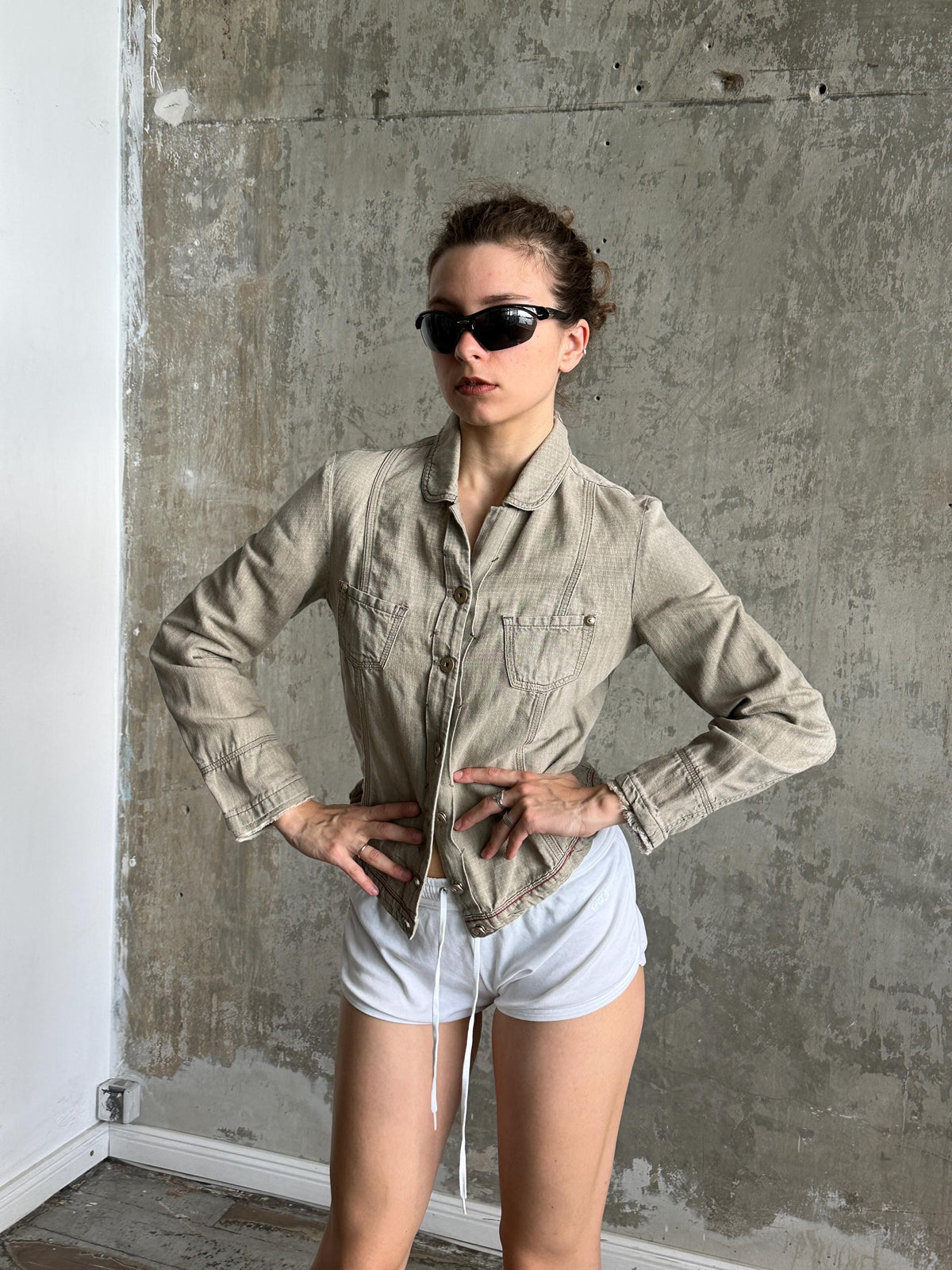 Vintage D&G Dolce Gabbana White Mini Sporty Shorts
