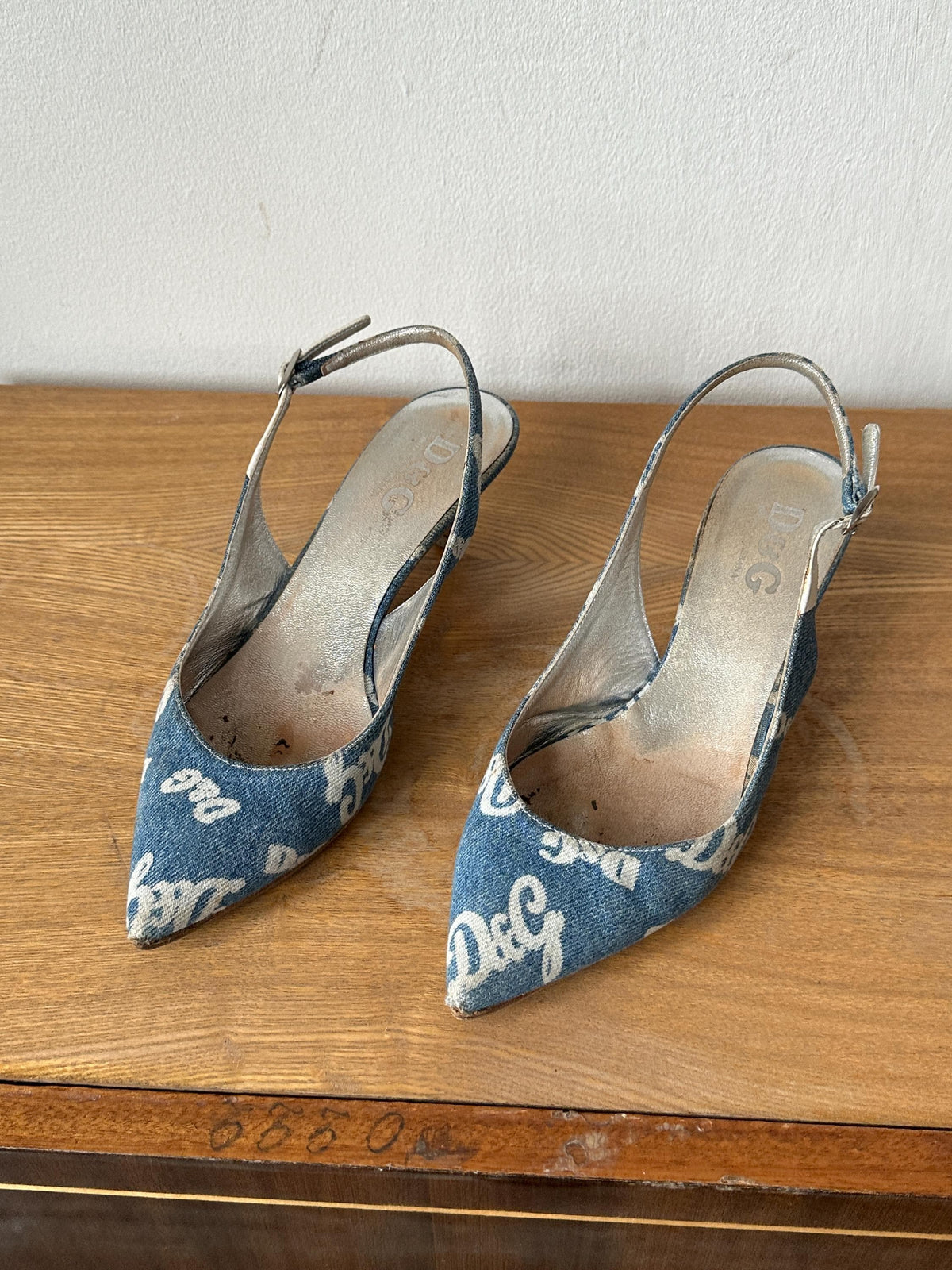 Vintage D&G Dolce Gabbana Denim Kitten Heels I US 6.5
