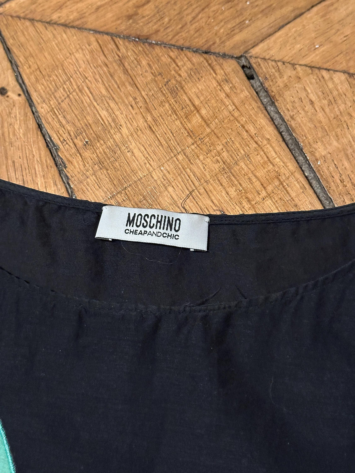 Vintage Moschino Cheap and Chic Black Grape Applique Top