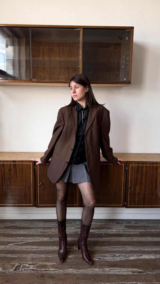Vintage Hugo Boss Brown Wool Blazer