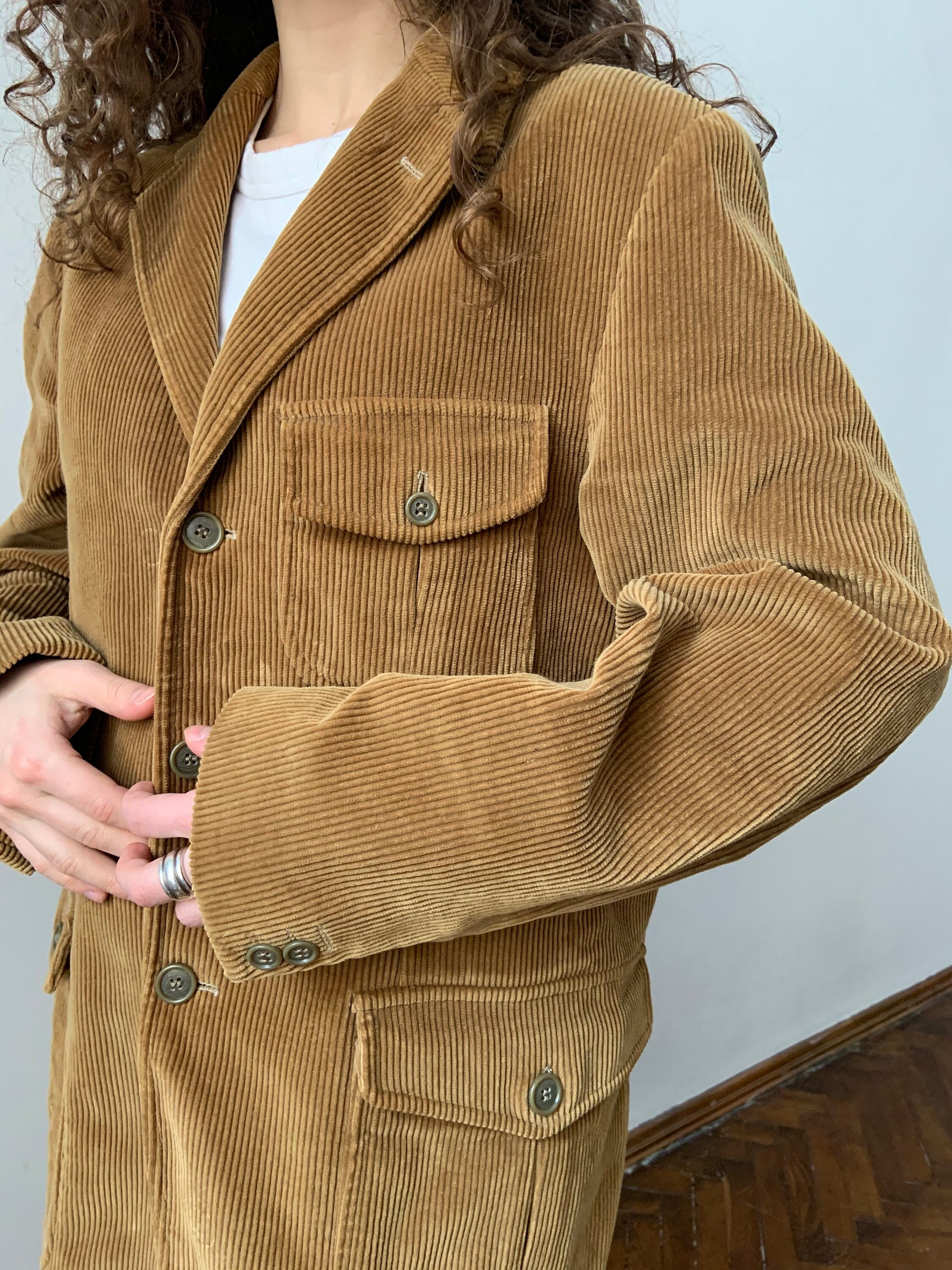 Vintage Boggi Milano Corduroy Blazer, Velvet Blazer