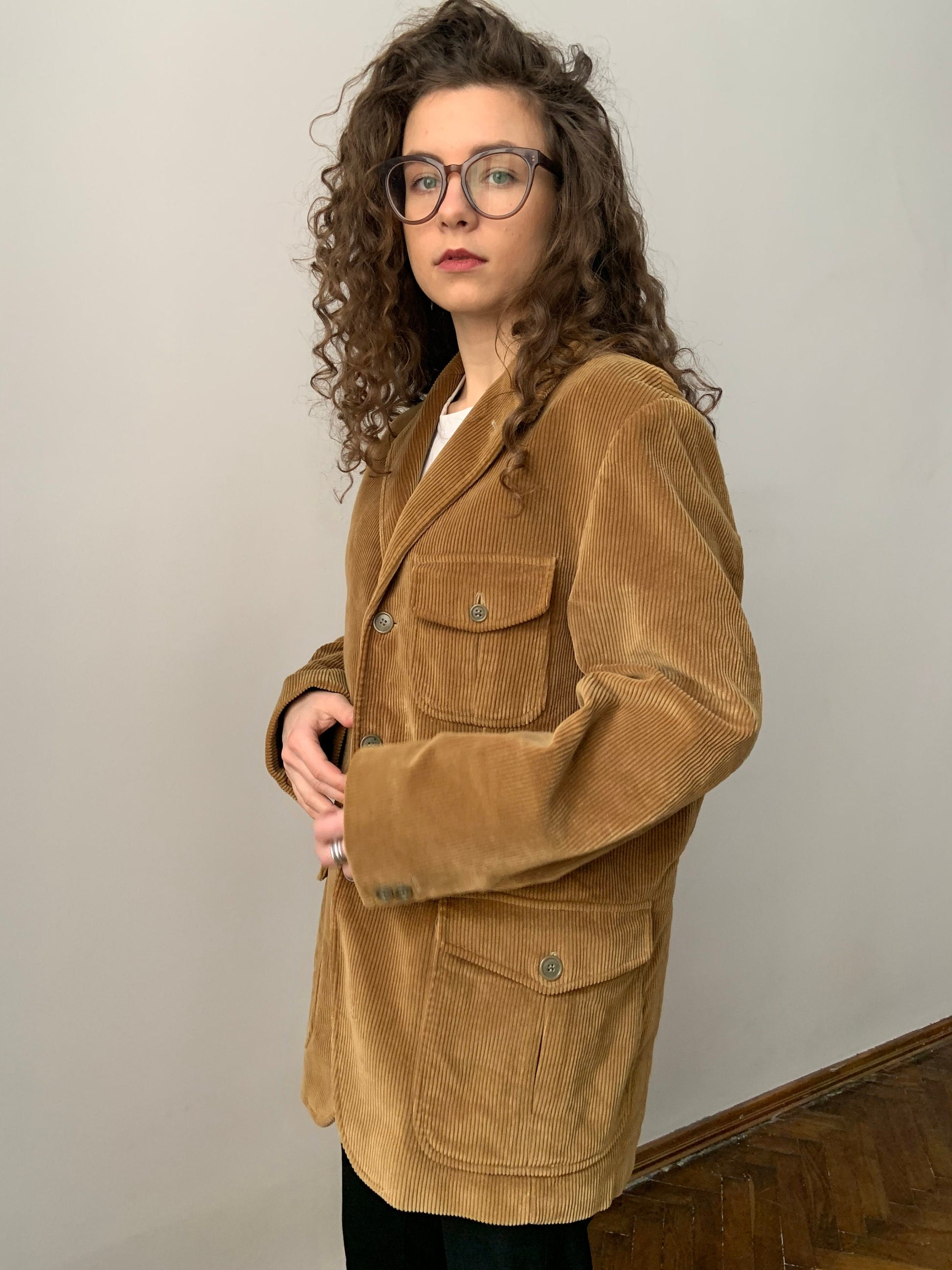 Vintage Boggi Milano Corduroy Blazer, Velvet Blazer