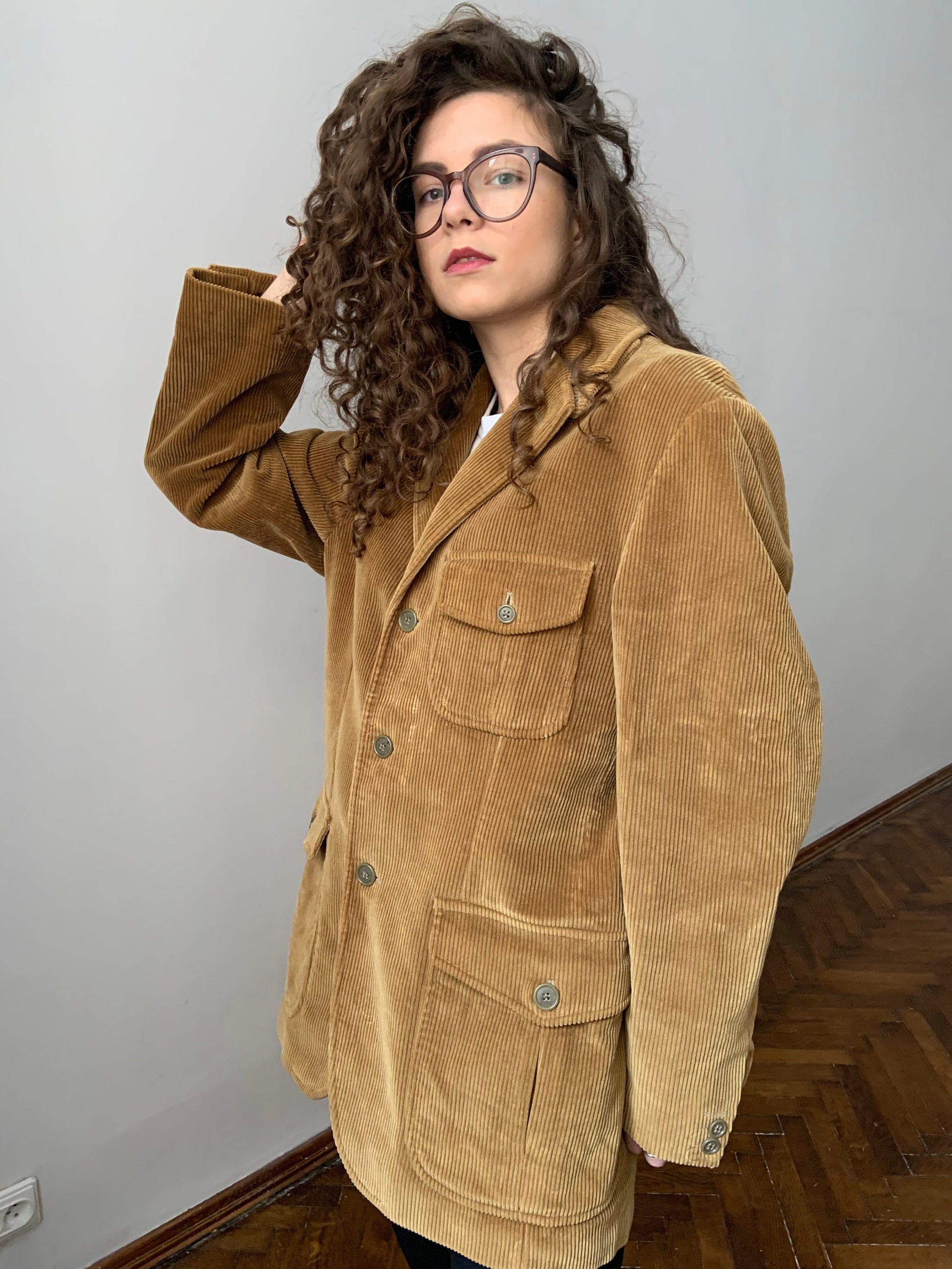 Vintage Boggi Milano Corduroy Blazer, Velvet Blazer