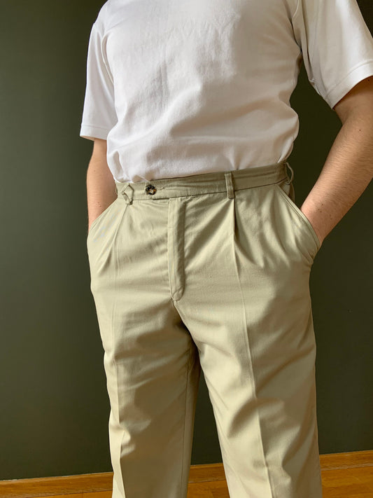 Men vintage trousers in beige