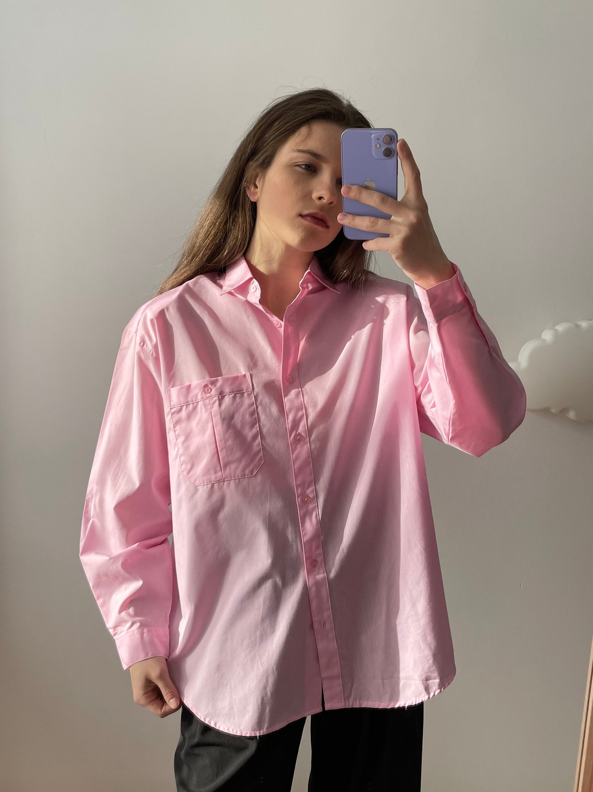 Vintage oversized pink shirt