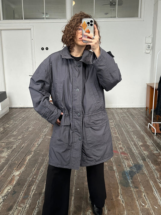 Vintage oversized trench coat in grey