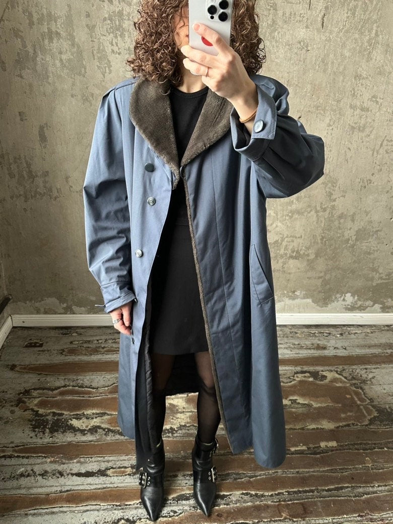 Vintage Together blue Trench Coat 2024