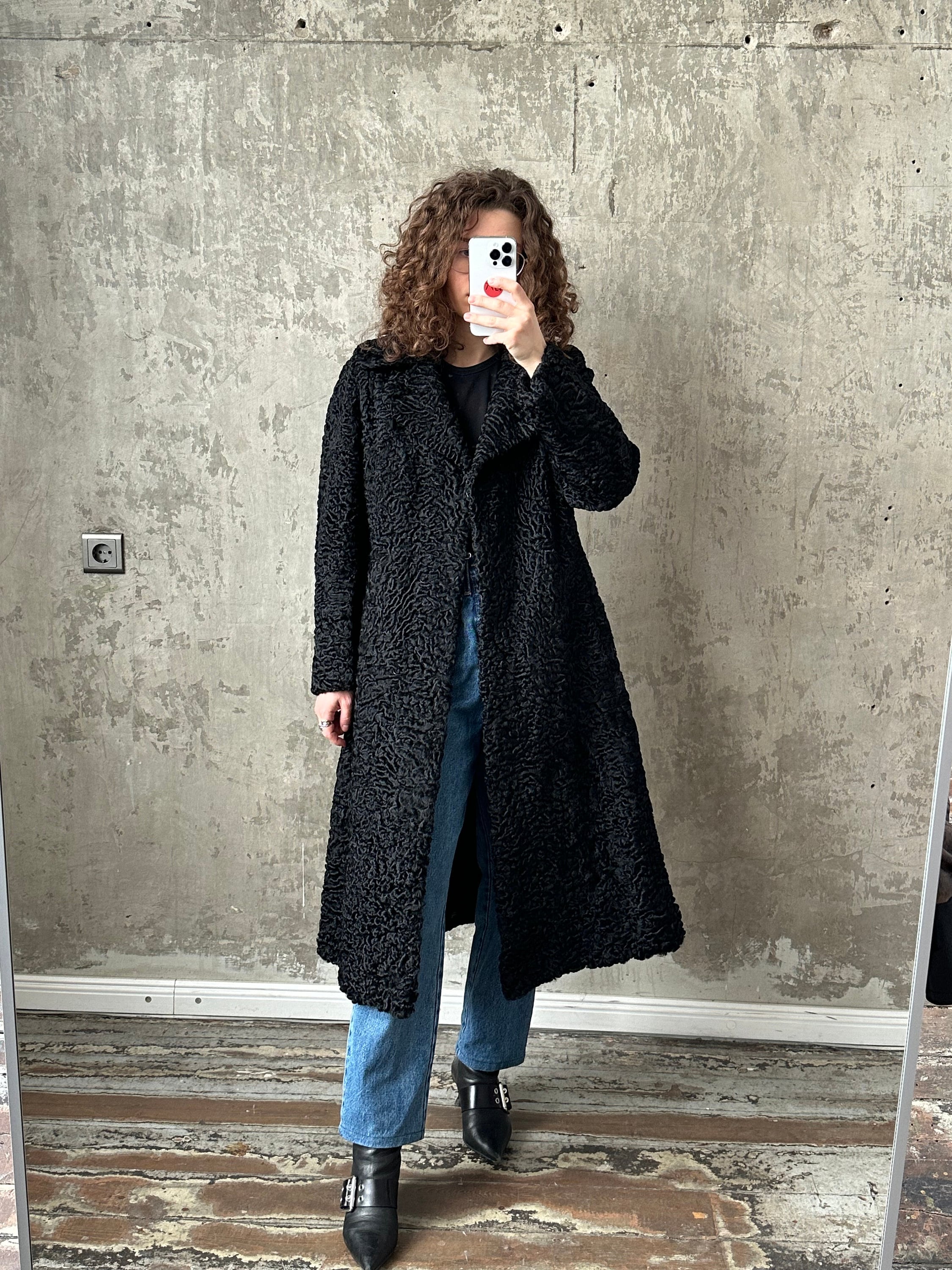 Vintage Astrakhan Fur Coat on sale