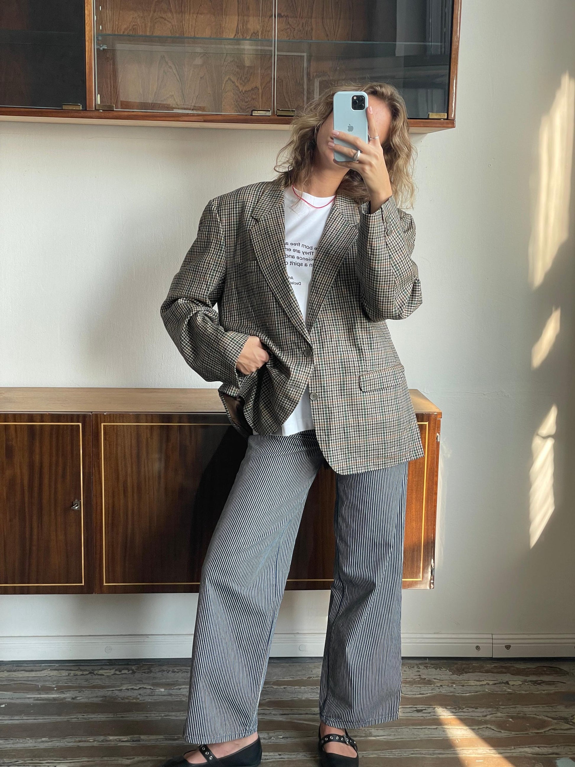 vintage classic plaid blazer