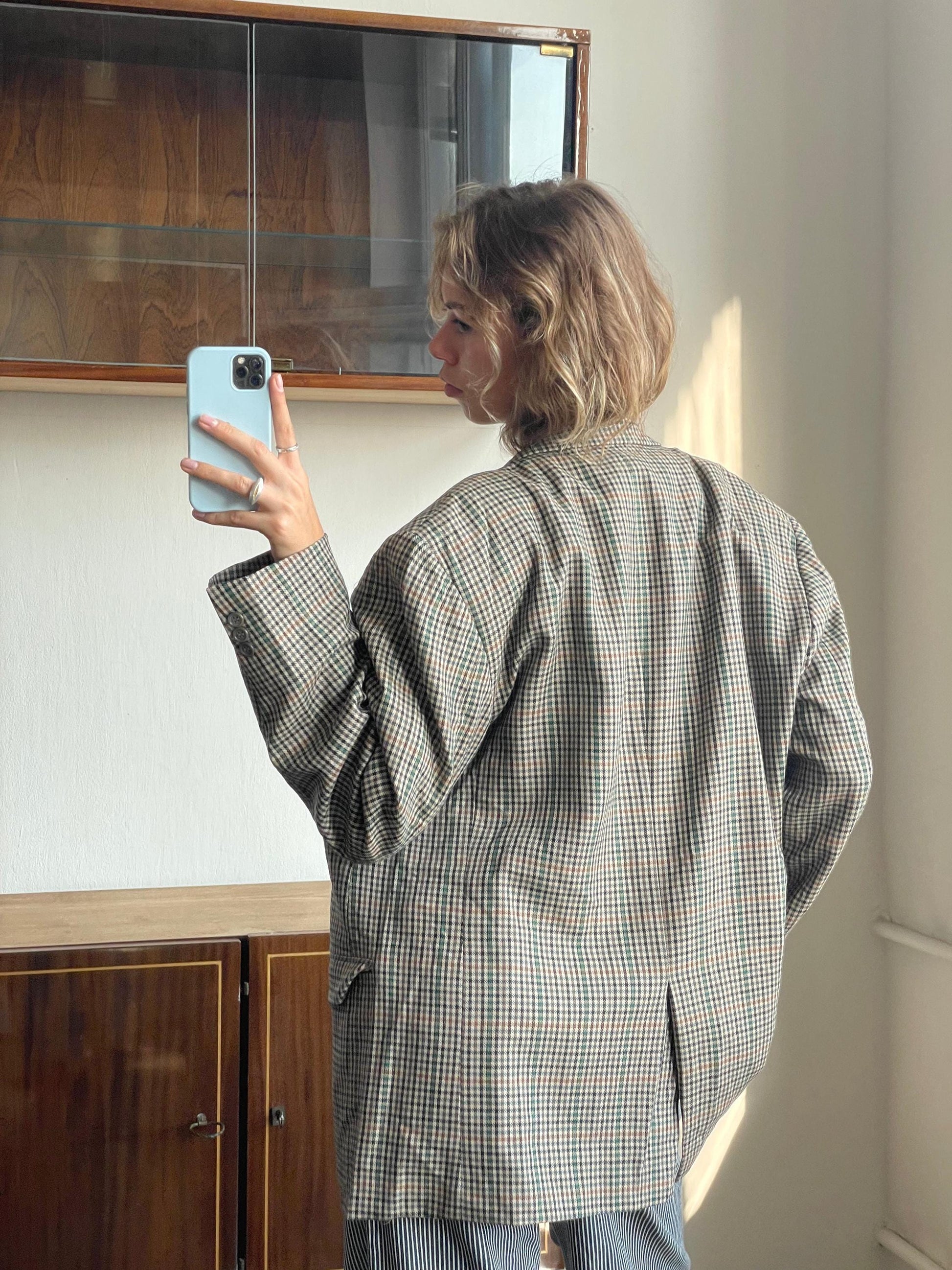 vintage classic plaid blazer