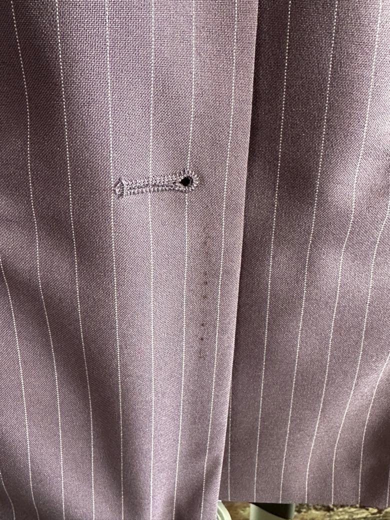 Vintage striped wool blazer in purple