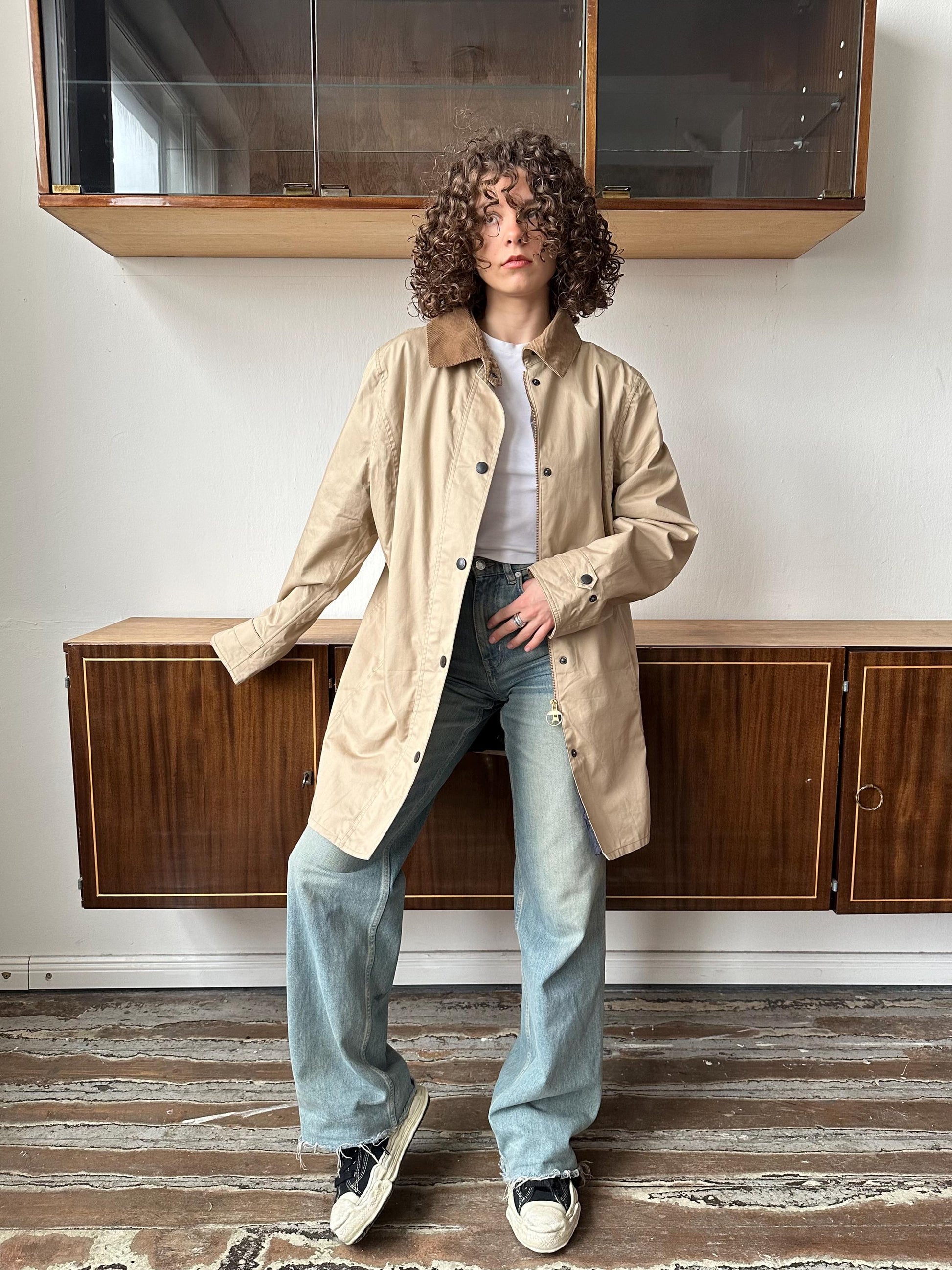 Vintage Barbour workwear jacket in beige