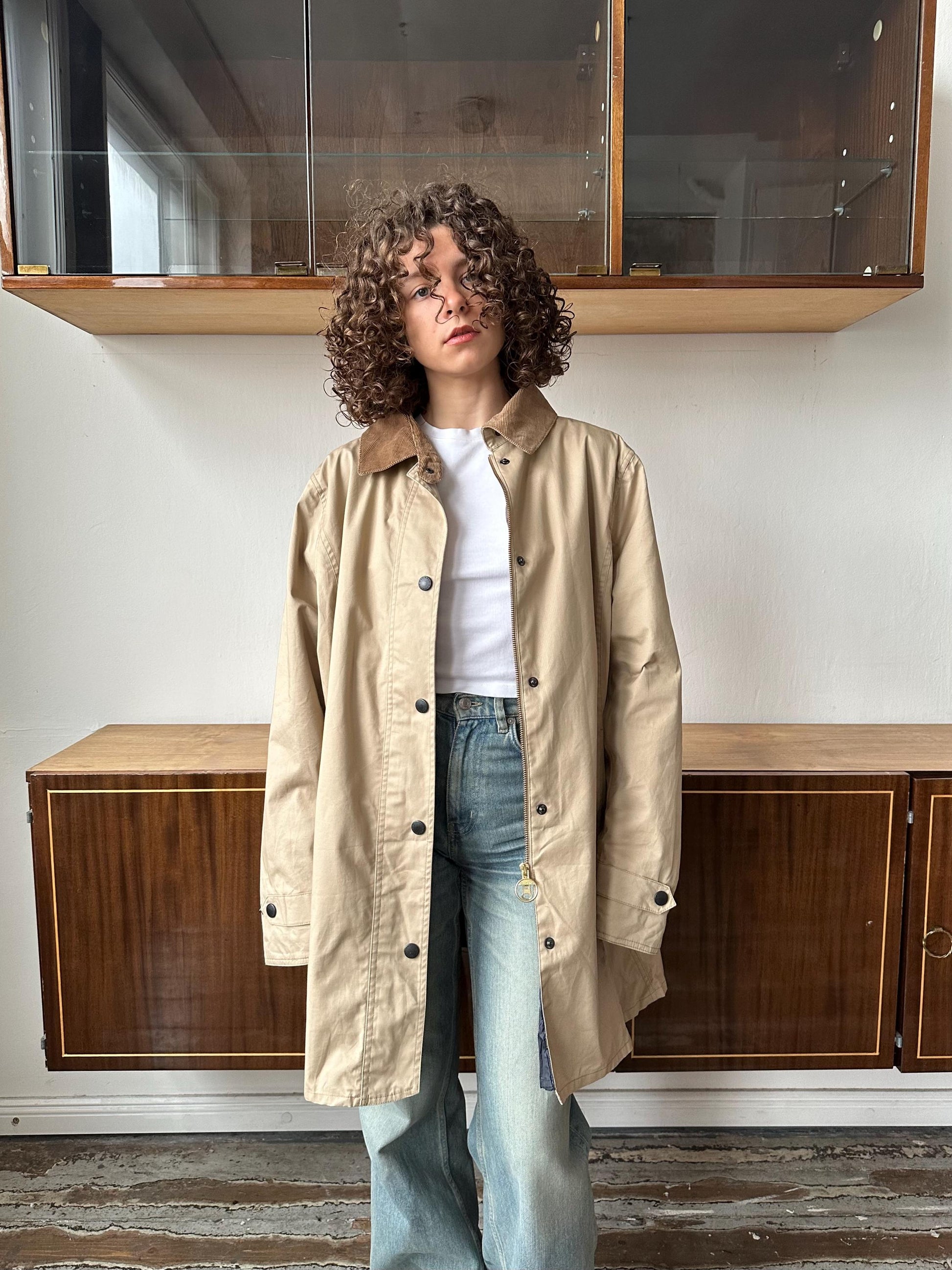 Vintage Barbour workwear jacket in beige