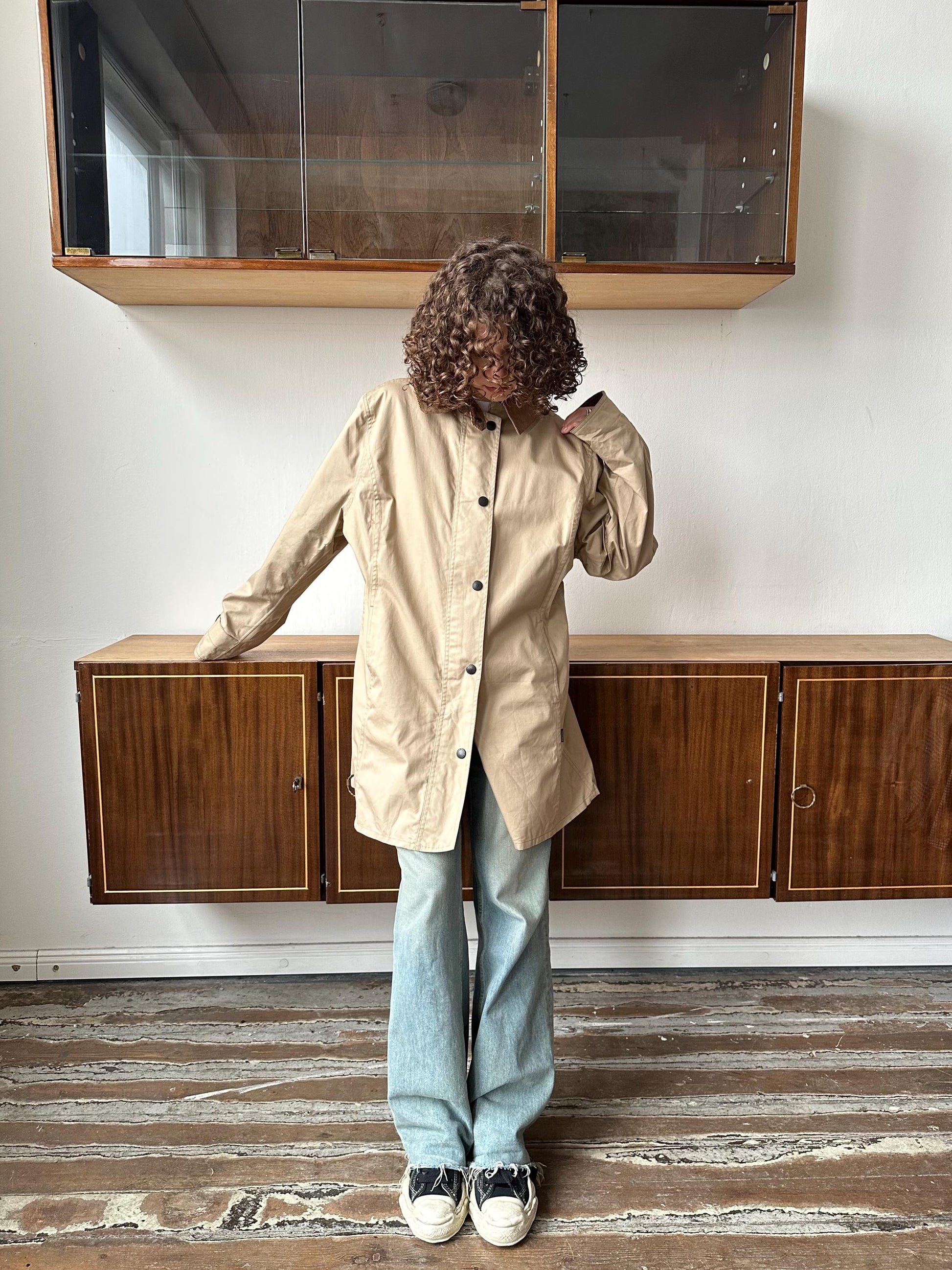 Vintage Barbour workwear jacket in beige