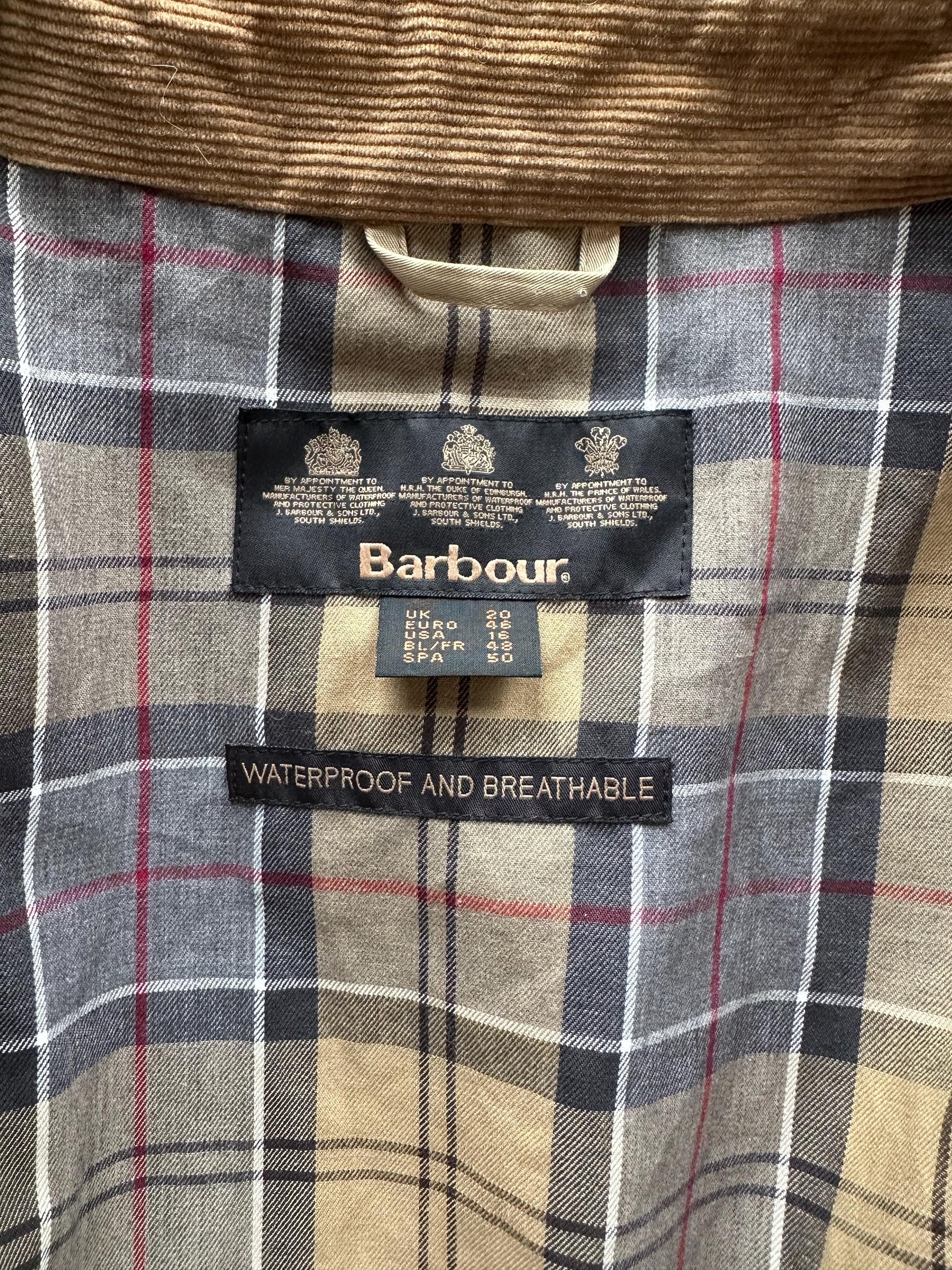 Vintage Barbour workwear jacket in beige
