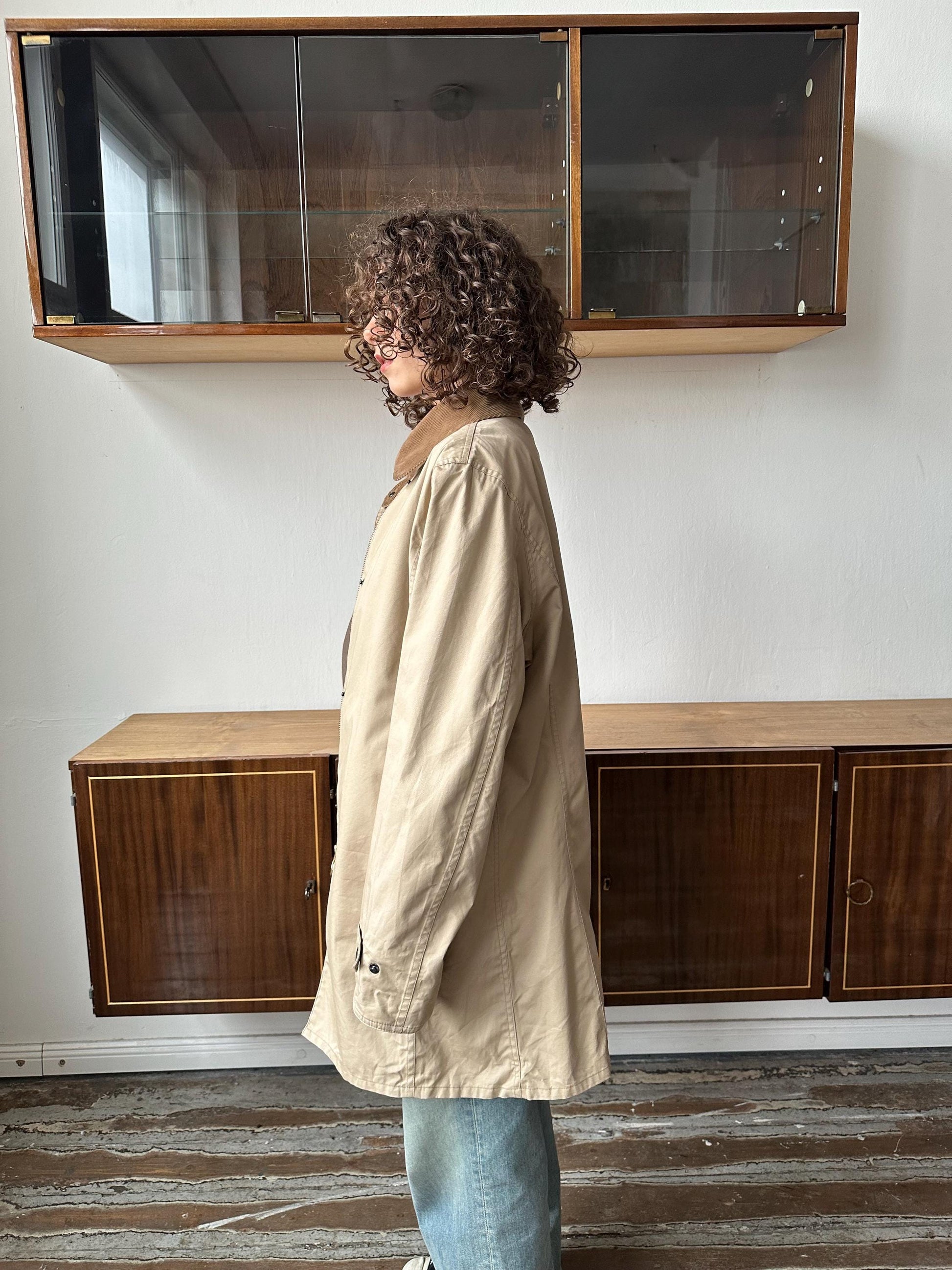 Vintage Barbour workwear jacket in beige