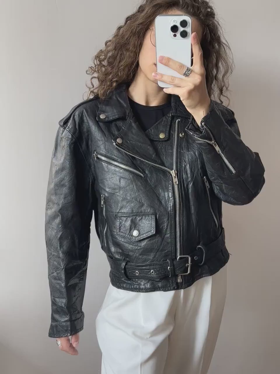 Vintage good Leather Biker Jacket